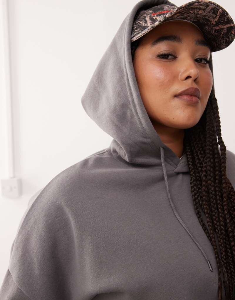 Noisy May Curve loose fit hoodie in gray - part of a set Noisy May