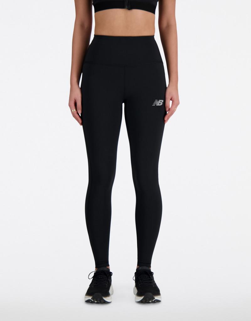 New Balance sport sleek high rise leggings in black New Balance