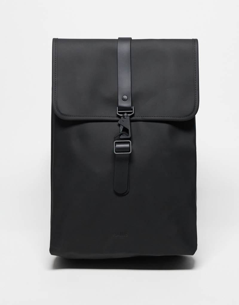 Rains 13500 unisex backpack in black Rains