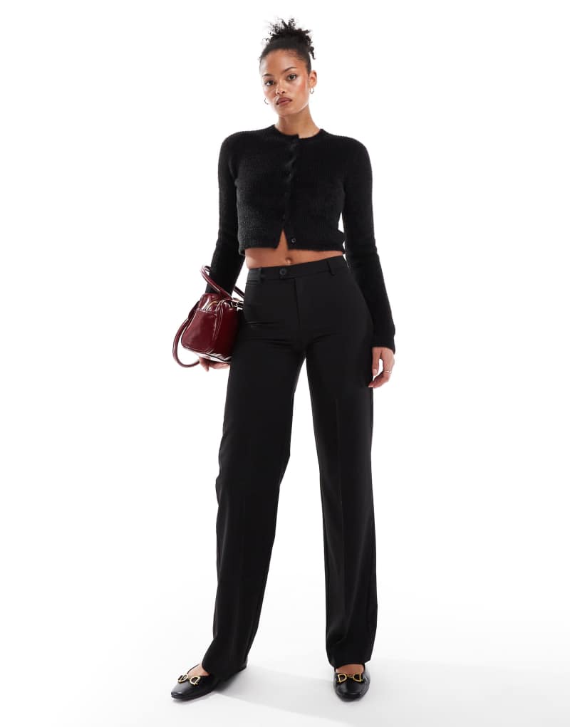 Stradivarius Tall tailored pants in black Stradivarius