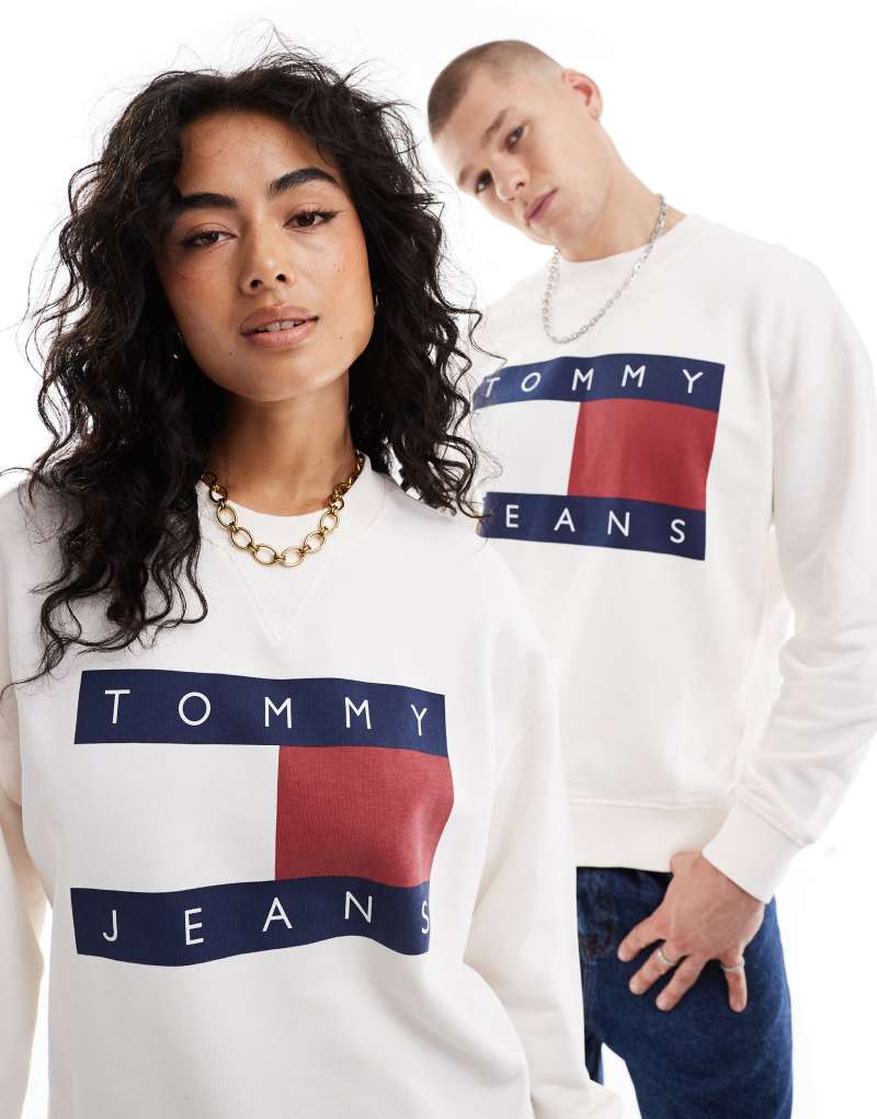 Унисекс Толстовка Tommy Jeans Большой Флаг Tommy Jeans