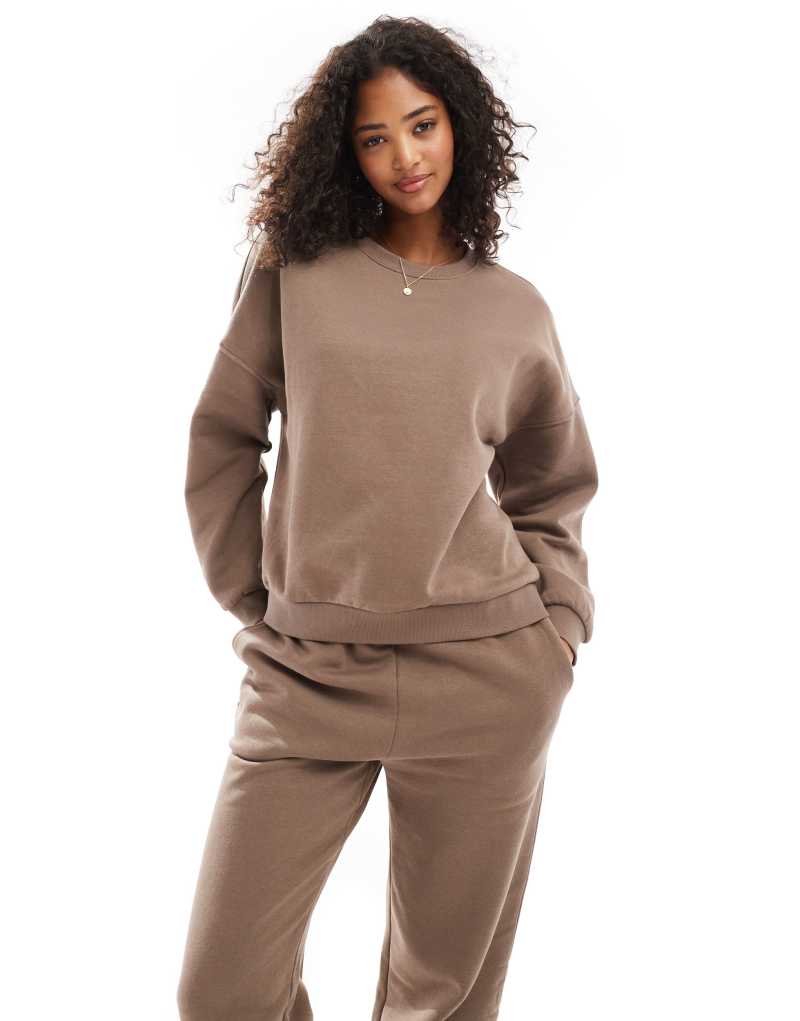 Vero Moda oversized sweatshirt in brown - part of a set VERO MODA