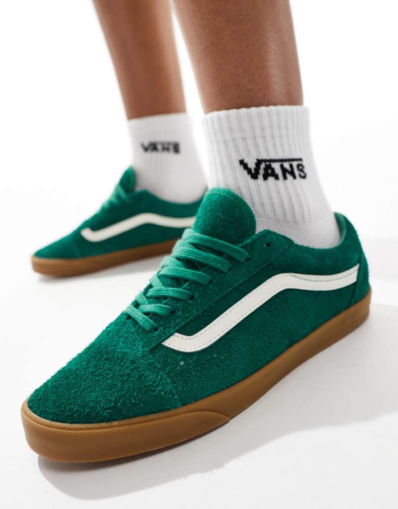 Vans Old Skool Lowpro gum sole sneakers in green Vans