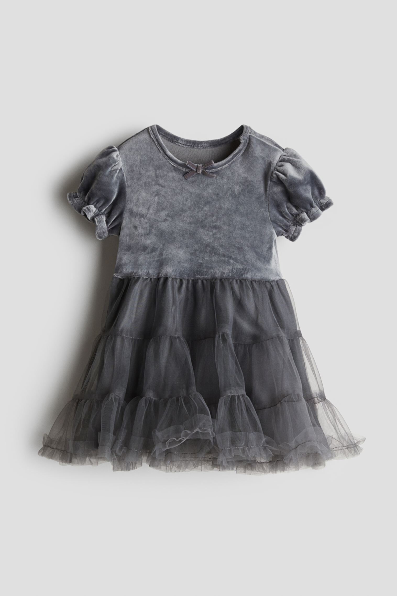 Velour Dress with Tulle Skirt H&M