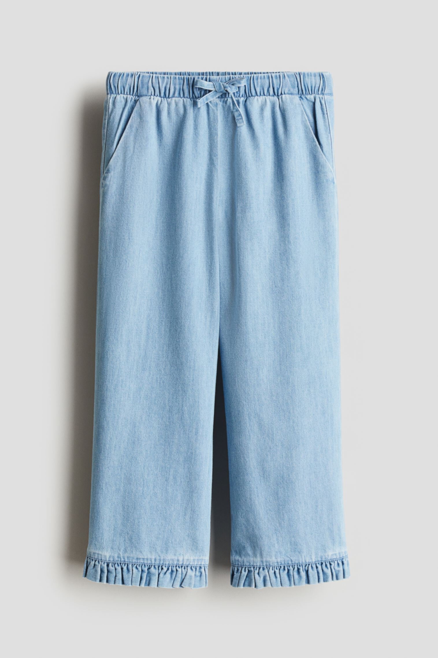 Wide-Leg Ruffle-Trimmed Pants H&M