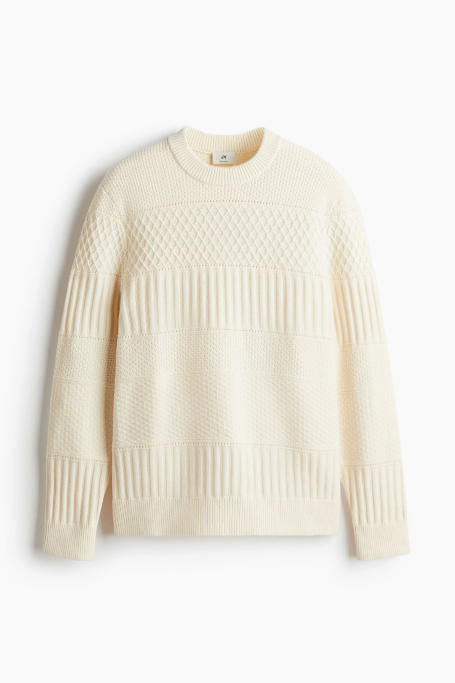 Мужской Свитер H&M Regular Fit Textured-knit H&M