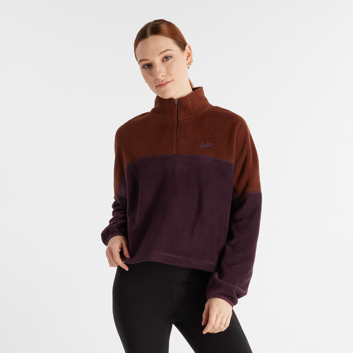 Комбинезон New Balance Polar Fleece Half-Zip из переработанного полиэстера с длинными рукавами и оверсайз кроем для комфорта New Balance