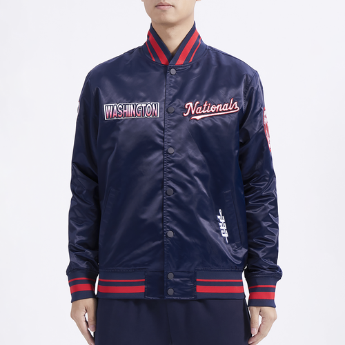 Pro Standard Wash. Nationals Turn It Up M Rib Satin Jacket Pro Standard