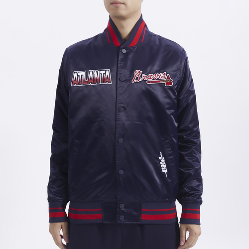 Pro Standard Atlanta Braves Turn It Up M Rib Satin Jacket Pro Standard