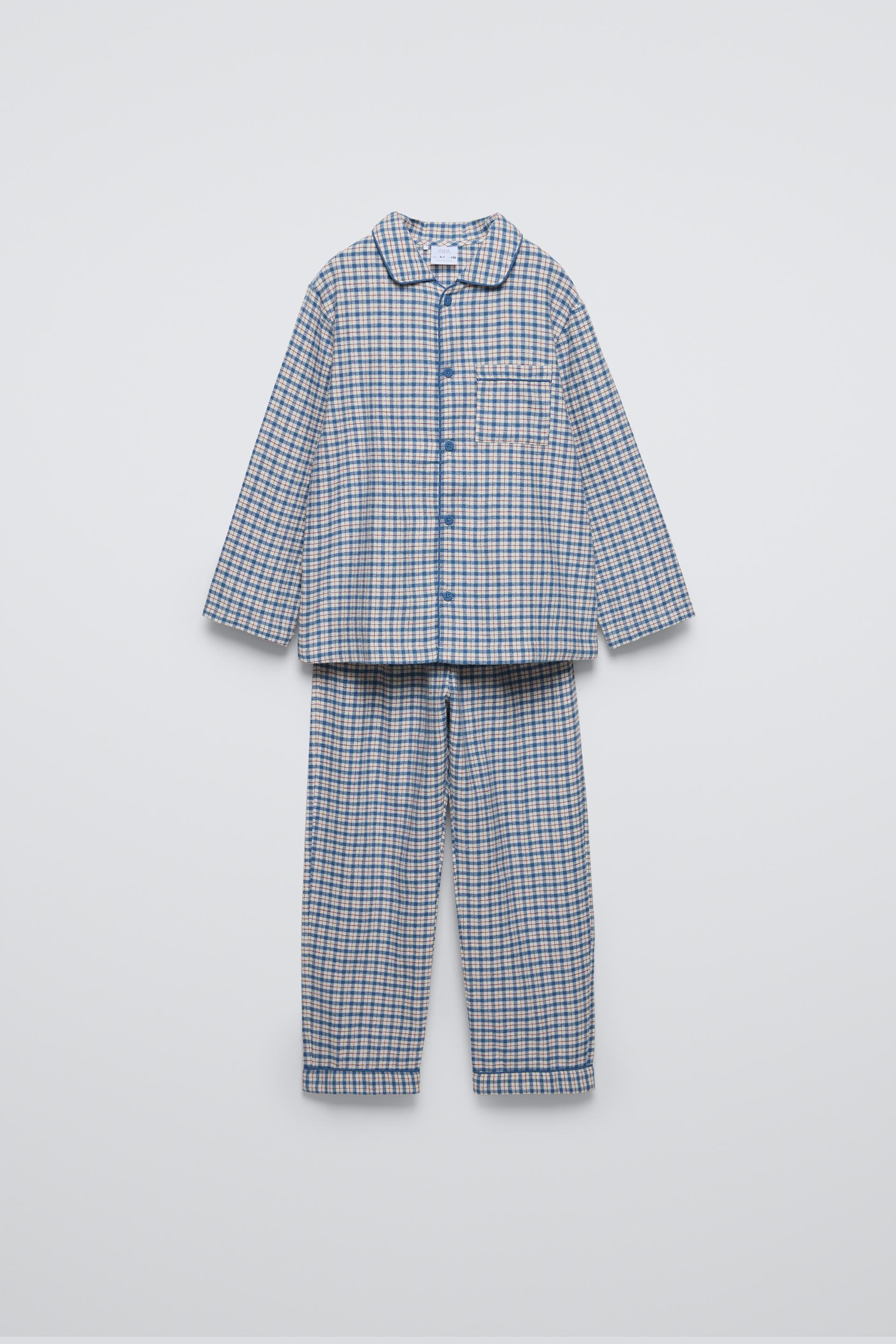 6-14 YEARS/ CHECKERED PAJAMAS ZARA