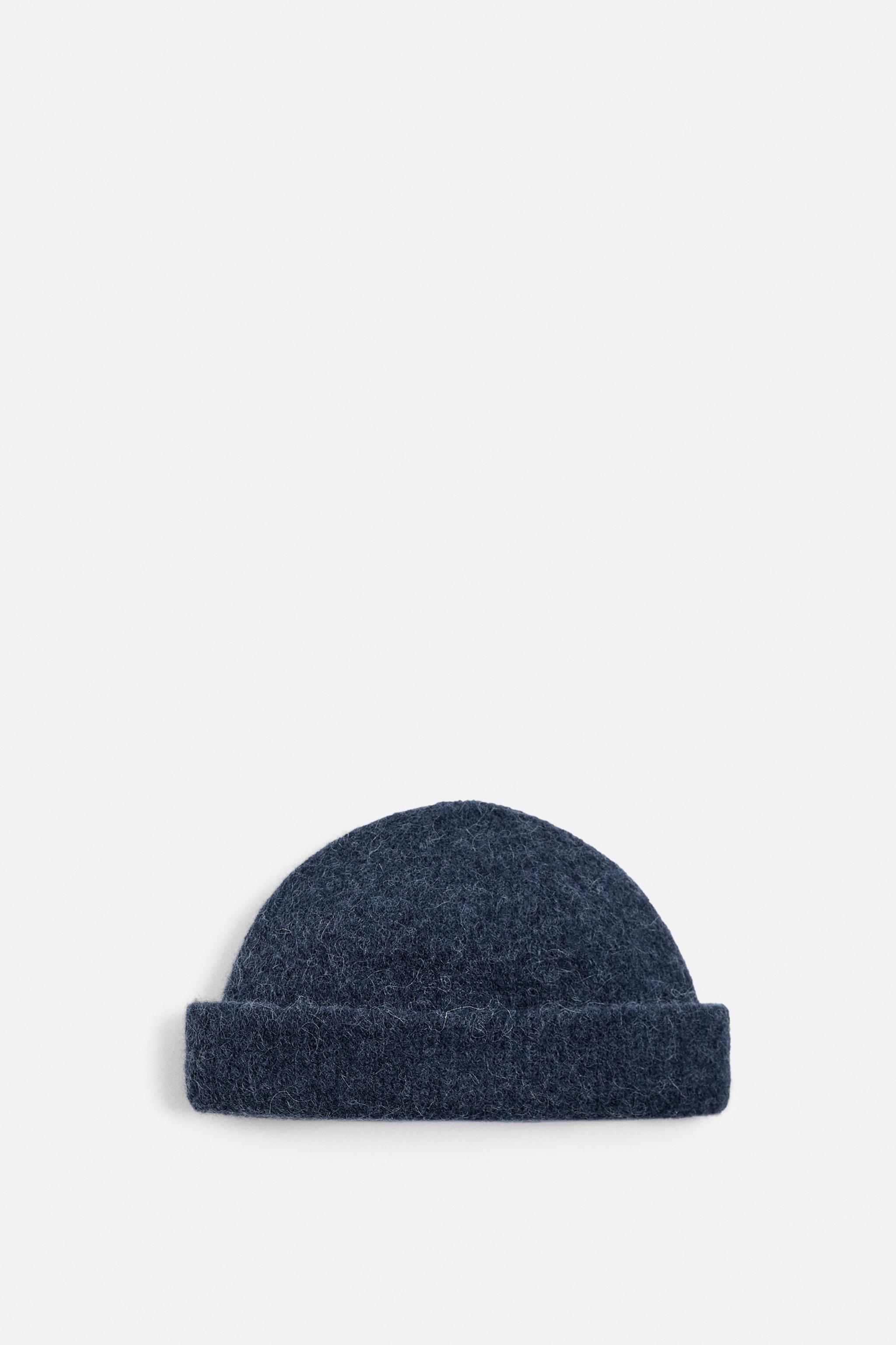 Шапка бини ZARA ALPACA BLEND SHORT KNIT HAT ZARA