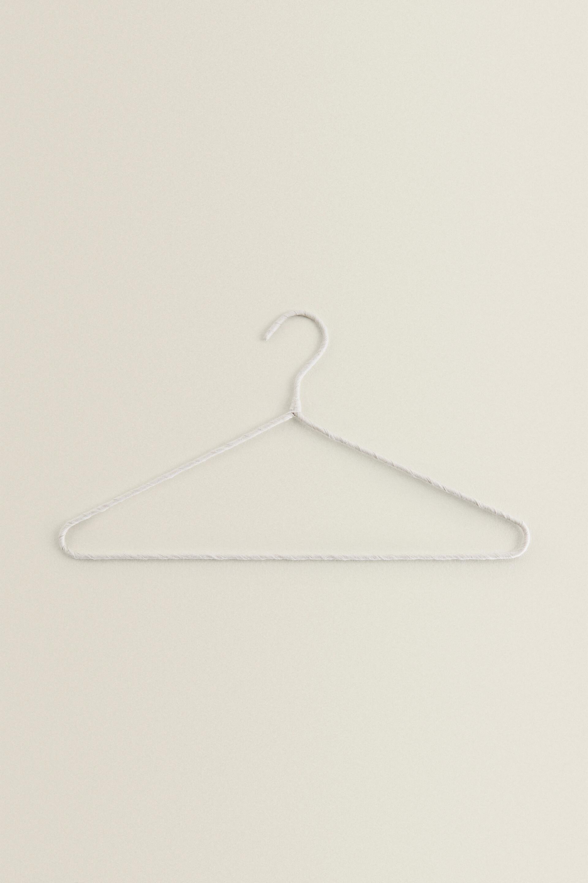 BEIGE COTTON AND LINEN HANGER (PACK OF 4) Zara Home