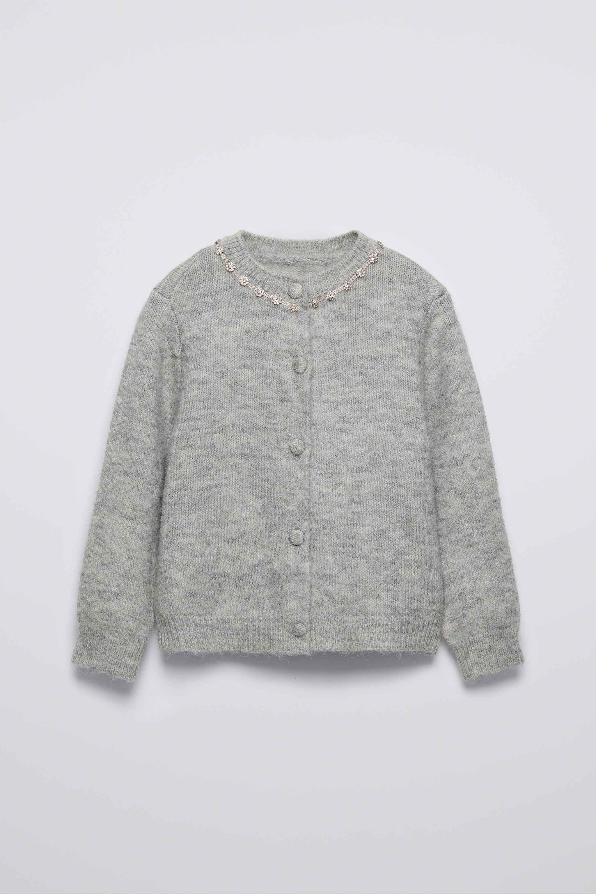  Кардиган ZARA BEJEWELED KNIT ZARA