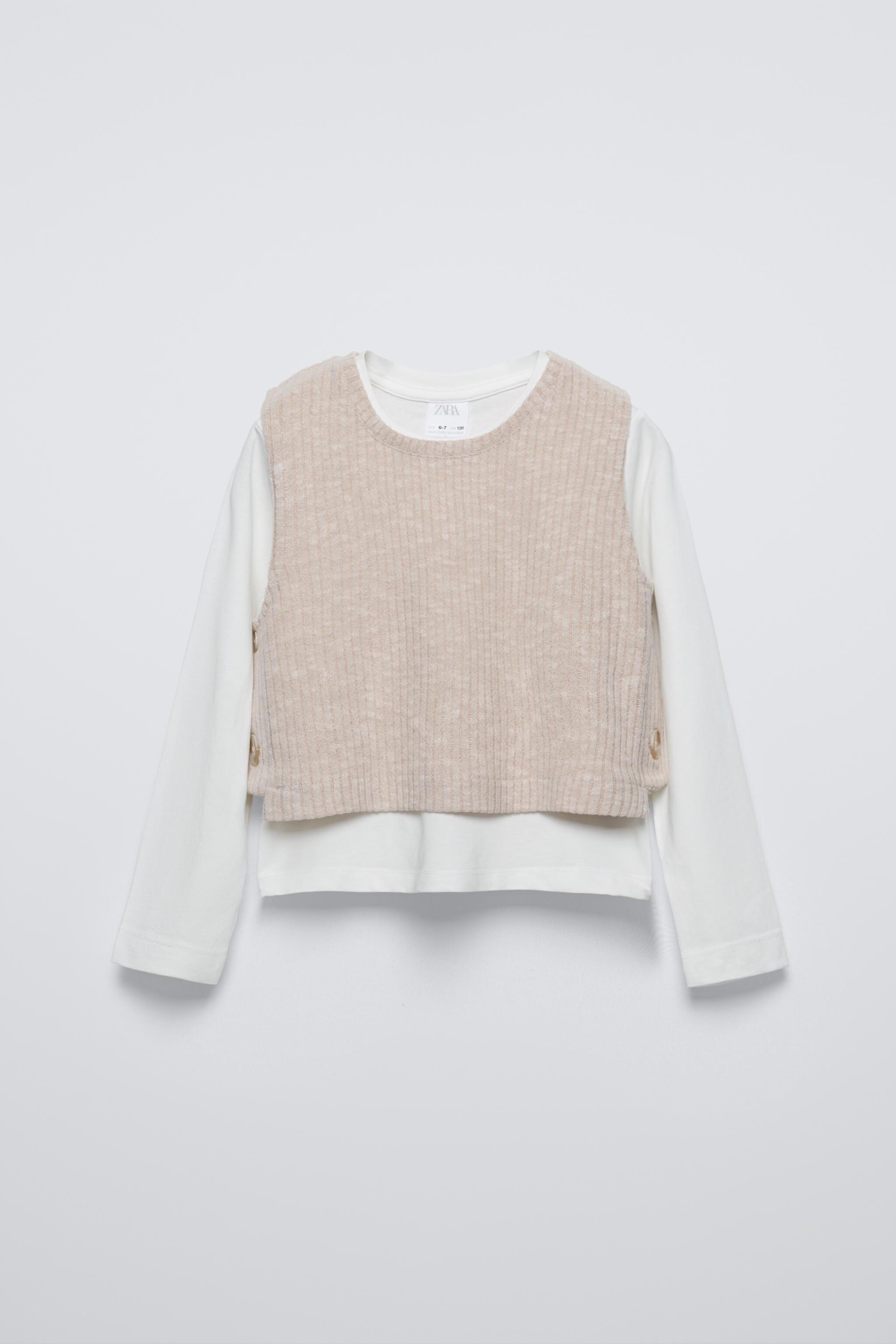 Детская Майка ZARA CONTRASTING KNIT TOP ZARA