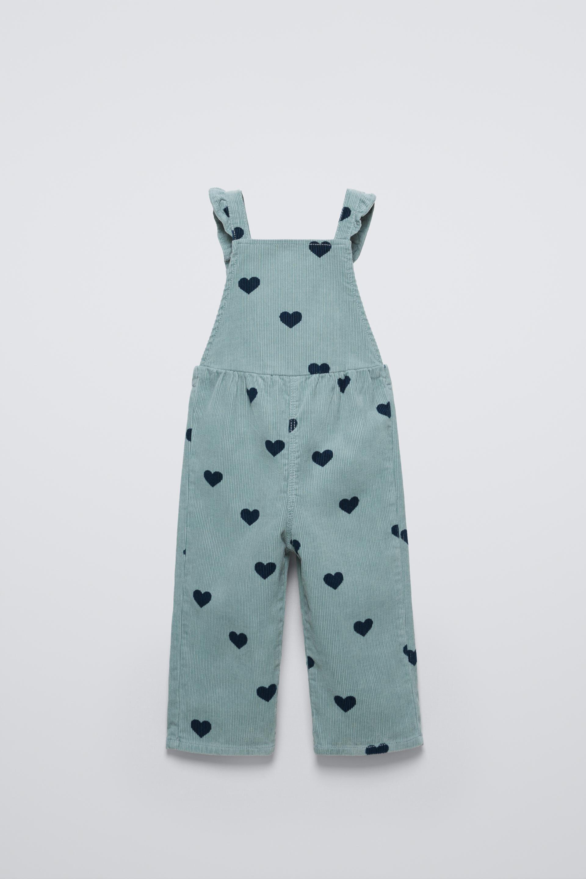 CORDUROY HEART LONG OVERALLS ZARA