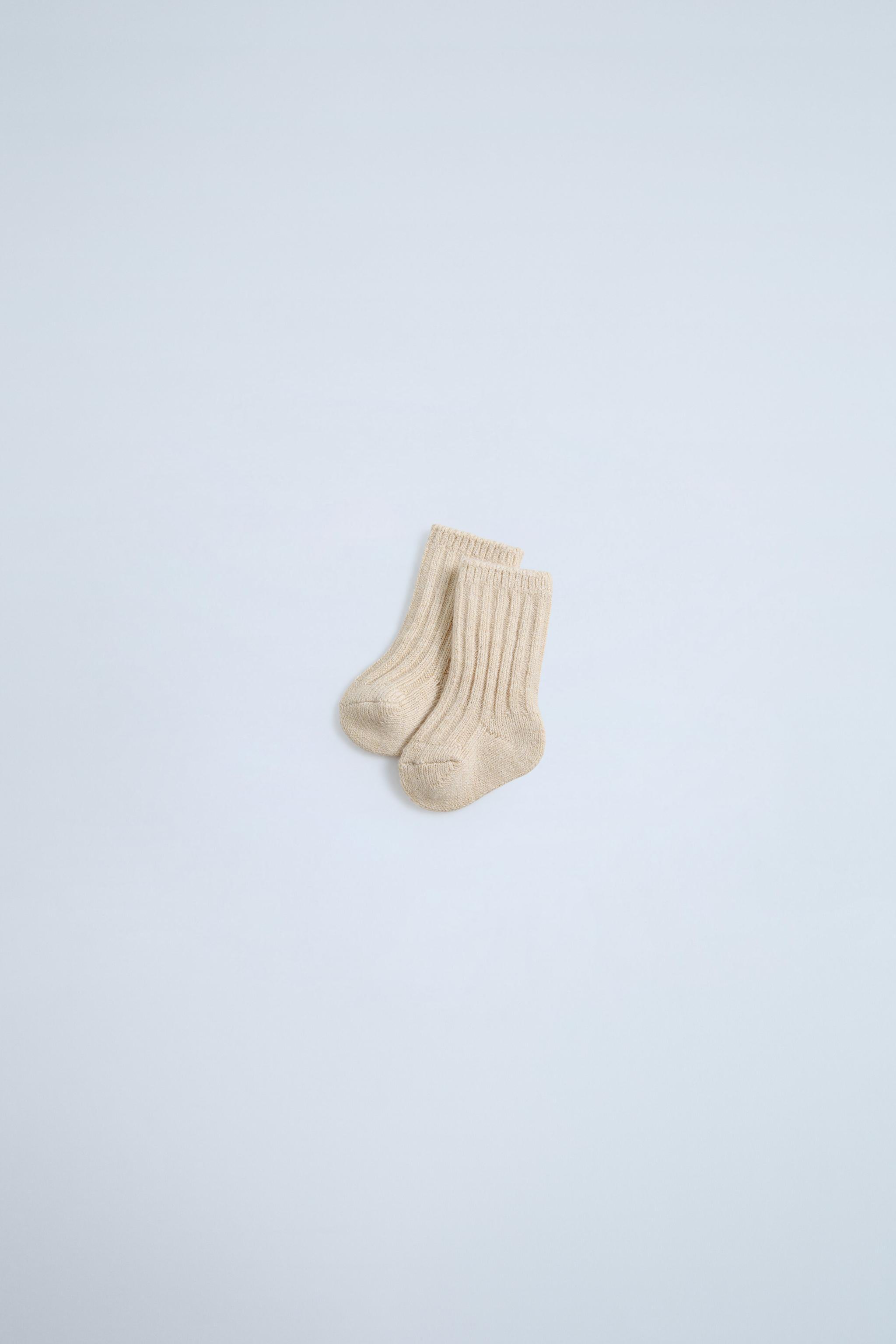 COTTON AND SILK RIB SOCKS ZARA