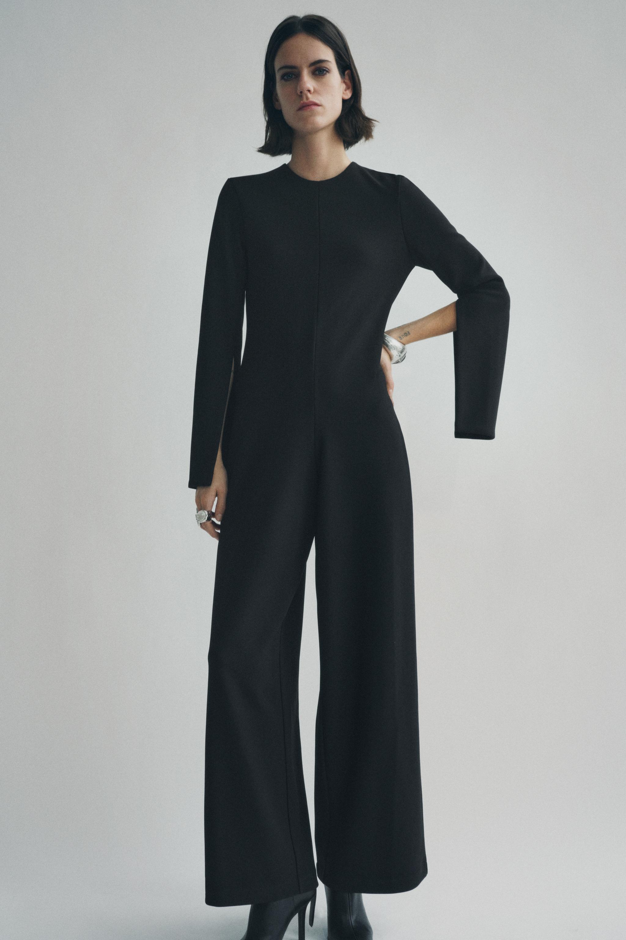 Женский Комбинезон ZARA CREPE JUMPSUIT WITH SLITS ZARA