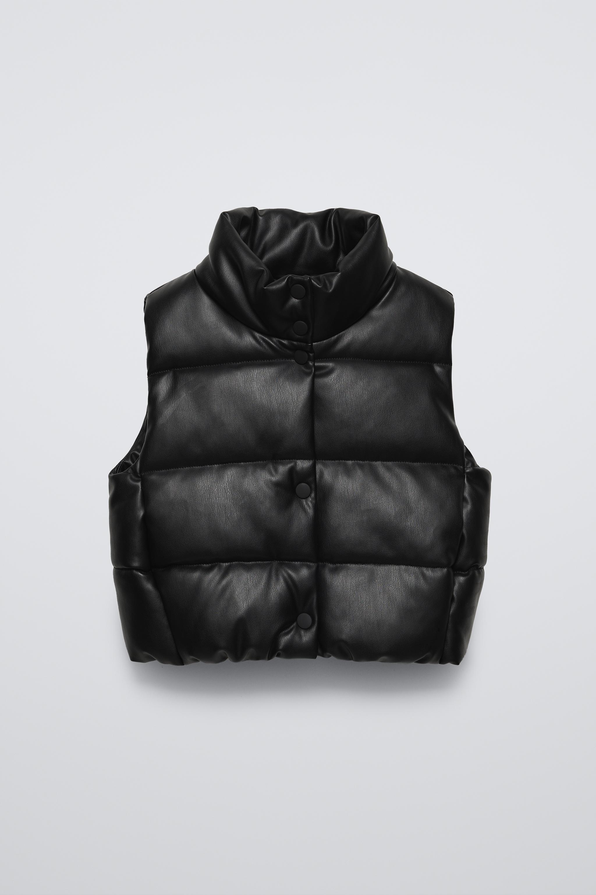  Жилет Zara FAUX LEATHER PUFFER ZARA