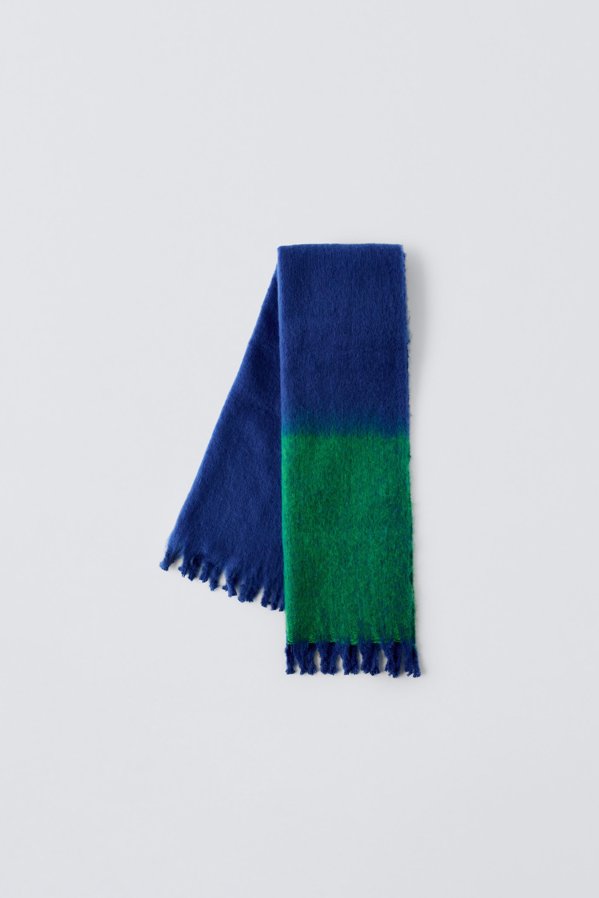 Длинный шарф ZARA FRINGED LARGE SCARF ZARA