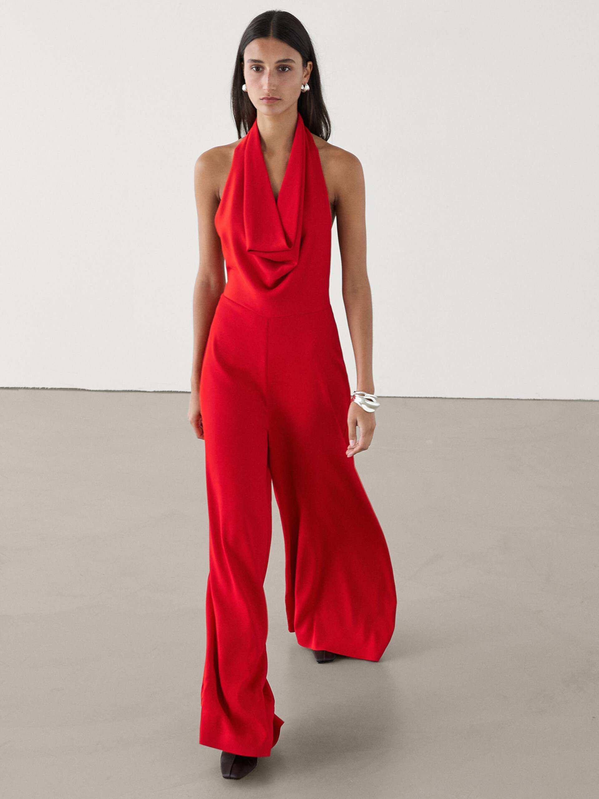 Halterneck jumpsuit Massimo Dutti