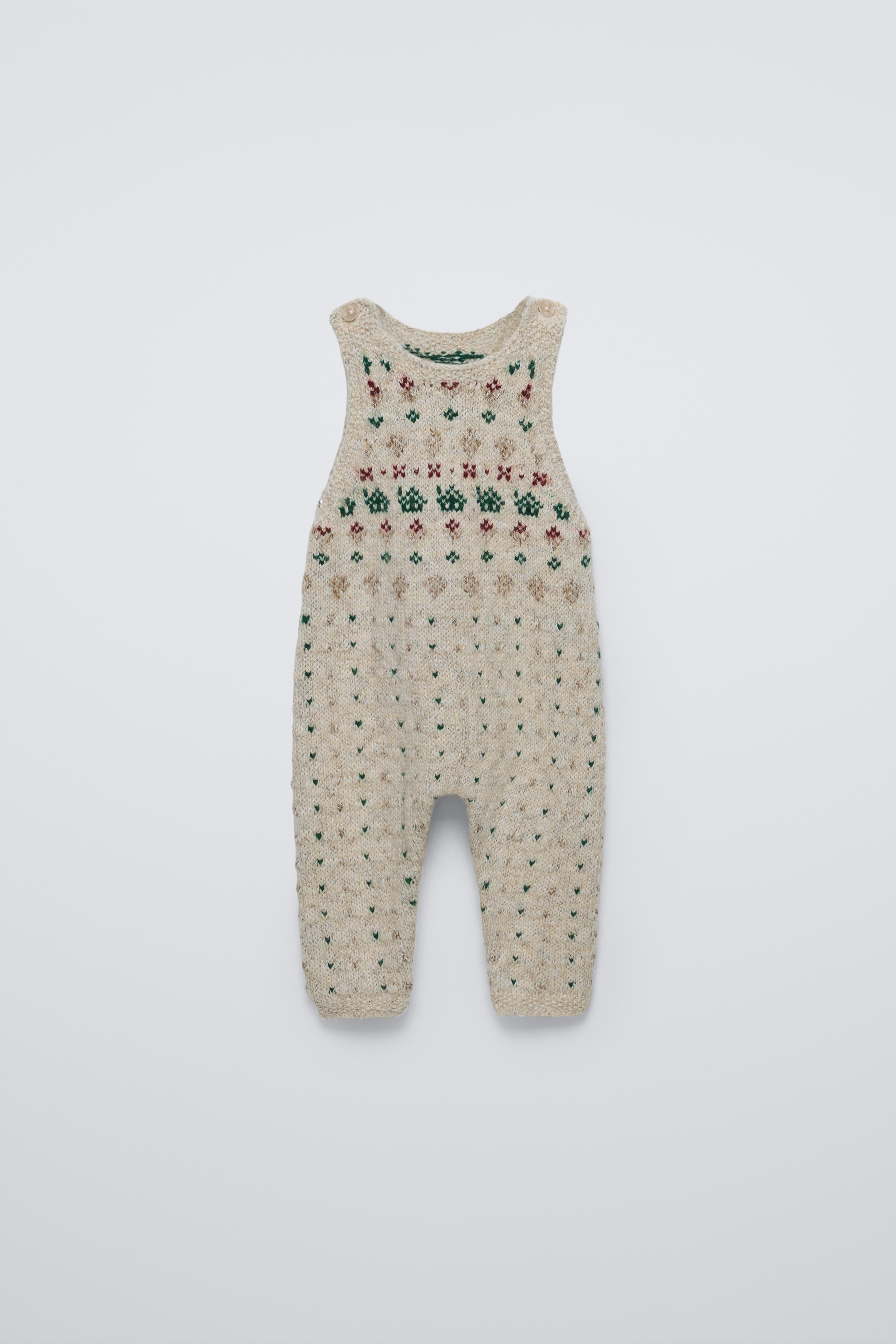 JACQUARD KNIT OVERALLS ZARA