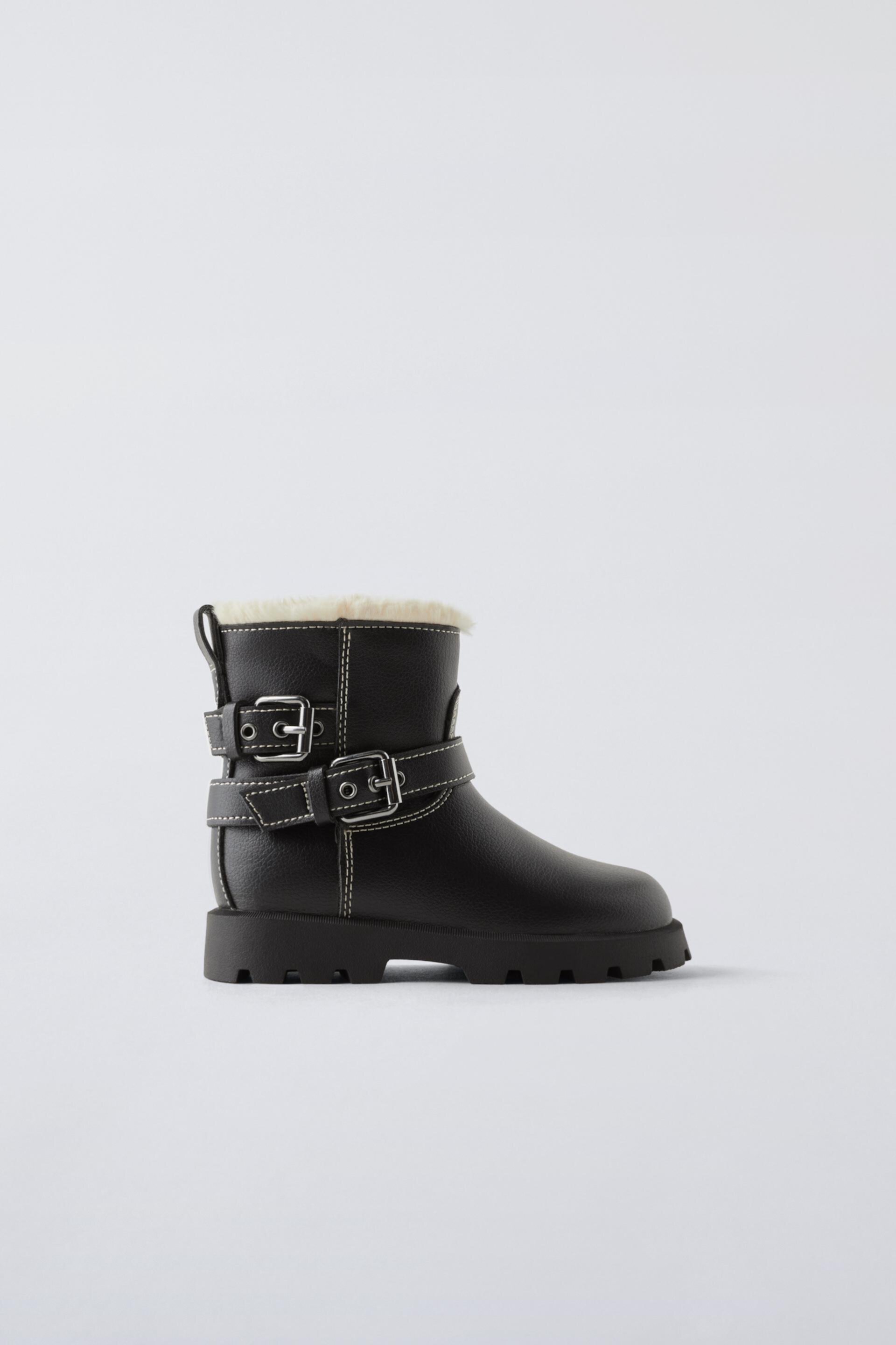  Ботинки Zara LINED BOOTS WITH BUCKLES ZARA