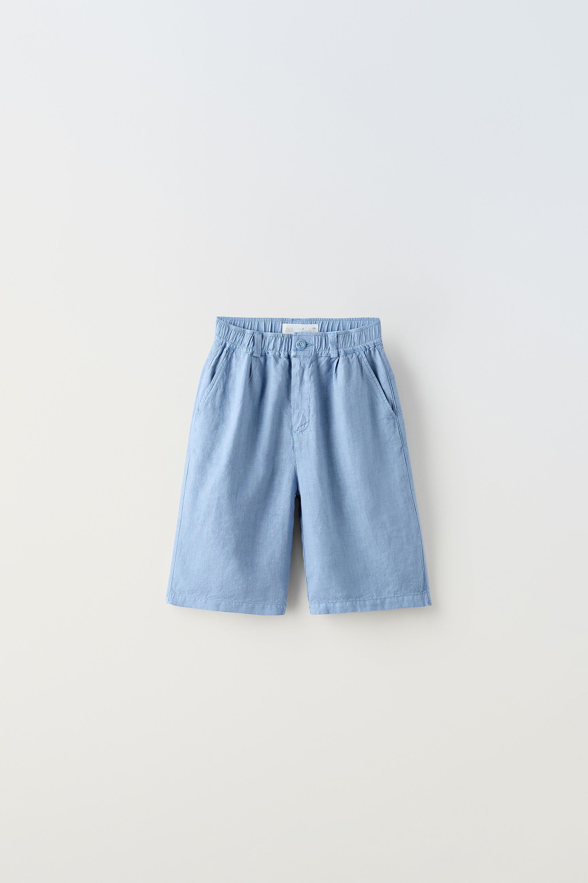 LINEN BERMUDA SHORTS ZARA