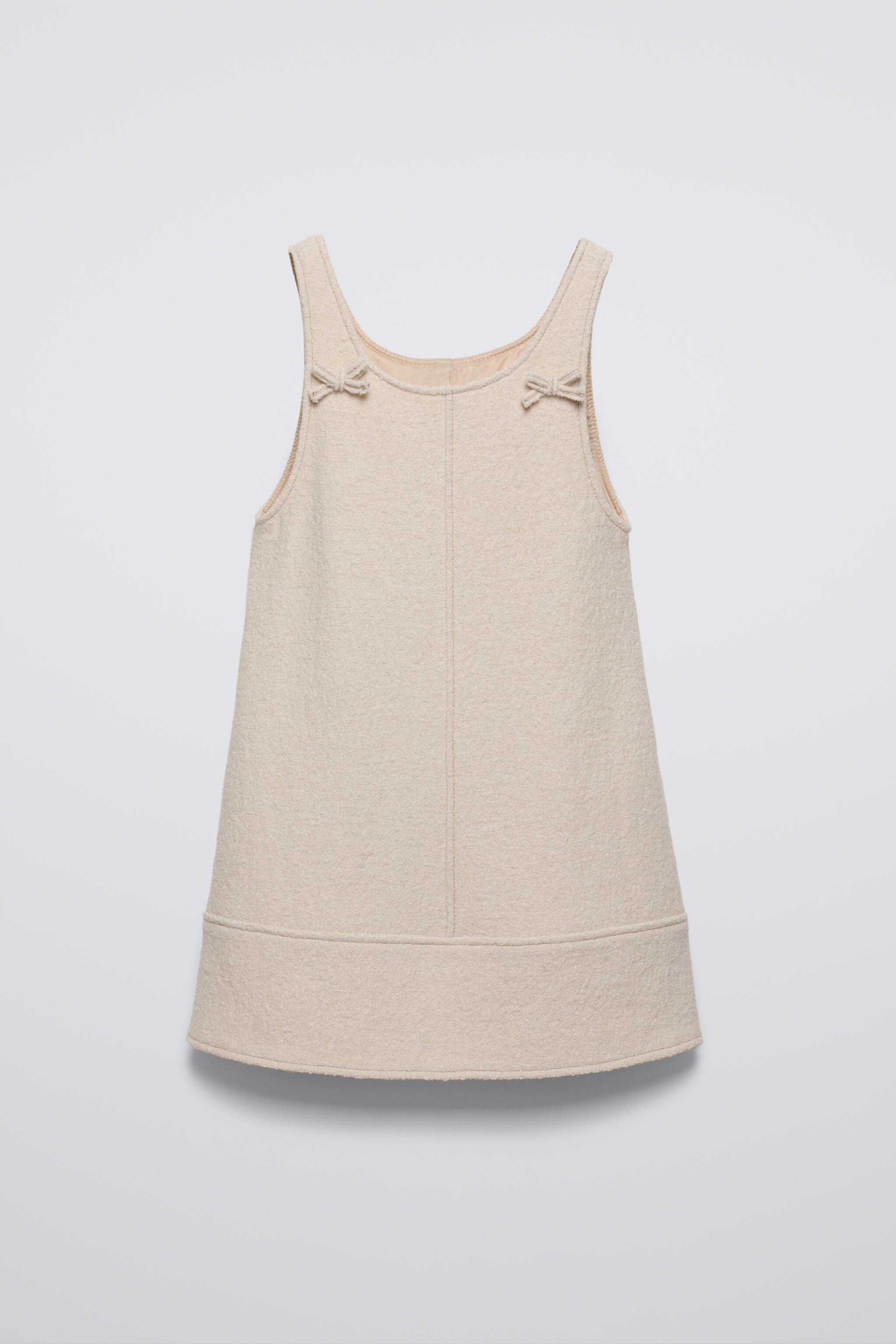 MINI BOWS WOOL BLEND PINAFORE ZARA