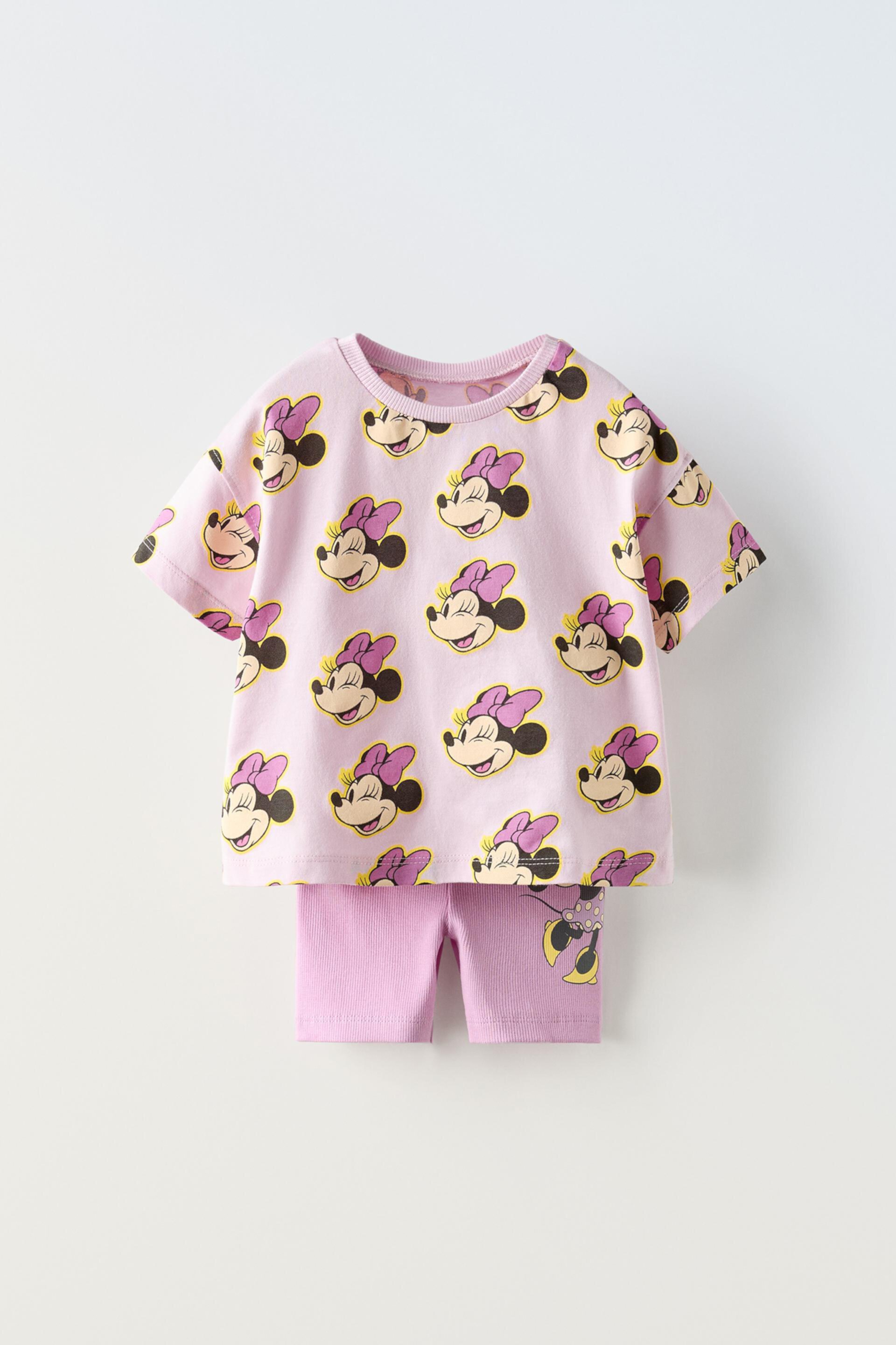 MINNIE MOUSE © DISNEY T-SHIRT AND BIKE SHORTS MATCHING SET ZARA