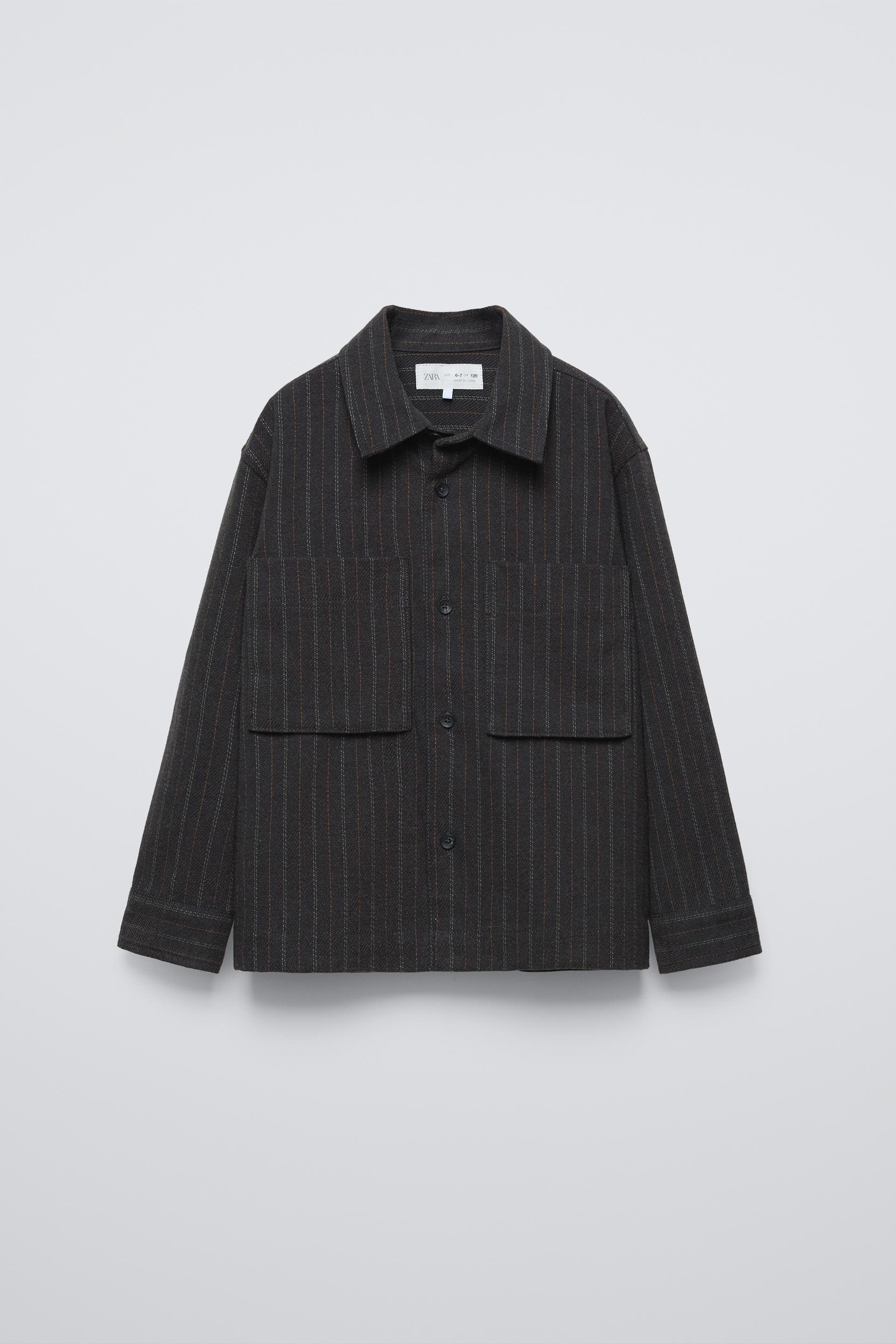 PINSTRIPE OVERSHIRT ZARA