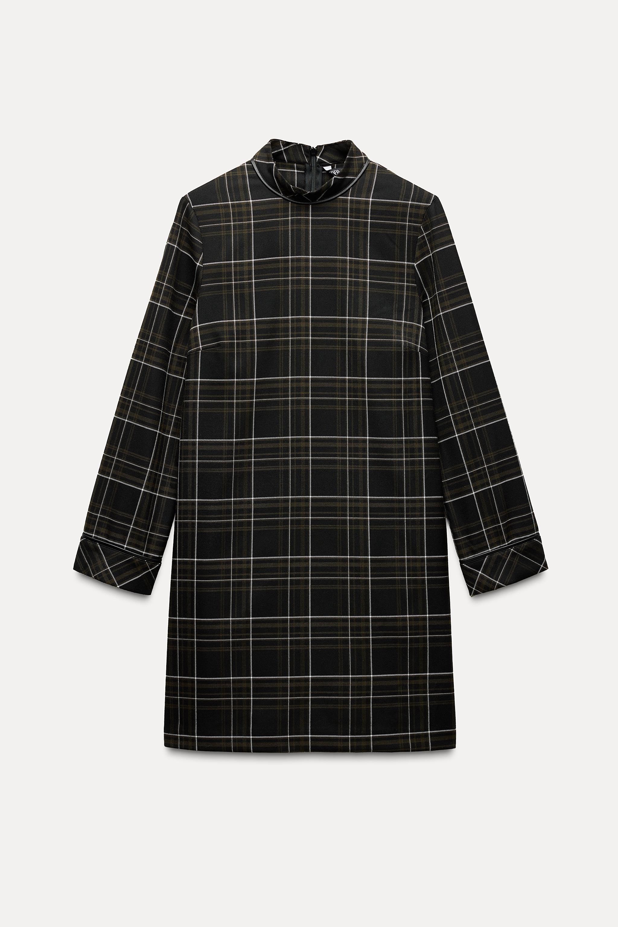 Женское Повседневное Платье ZARA PLAID MINI DRESS ZARA