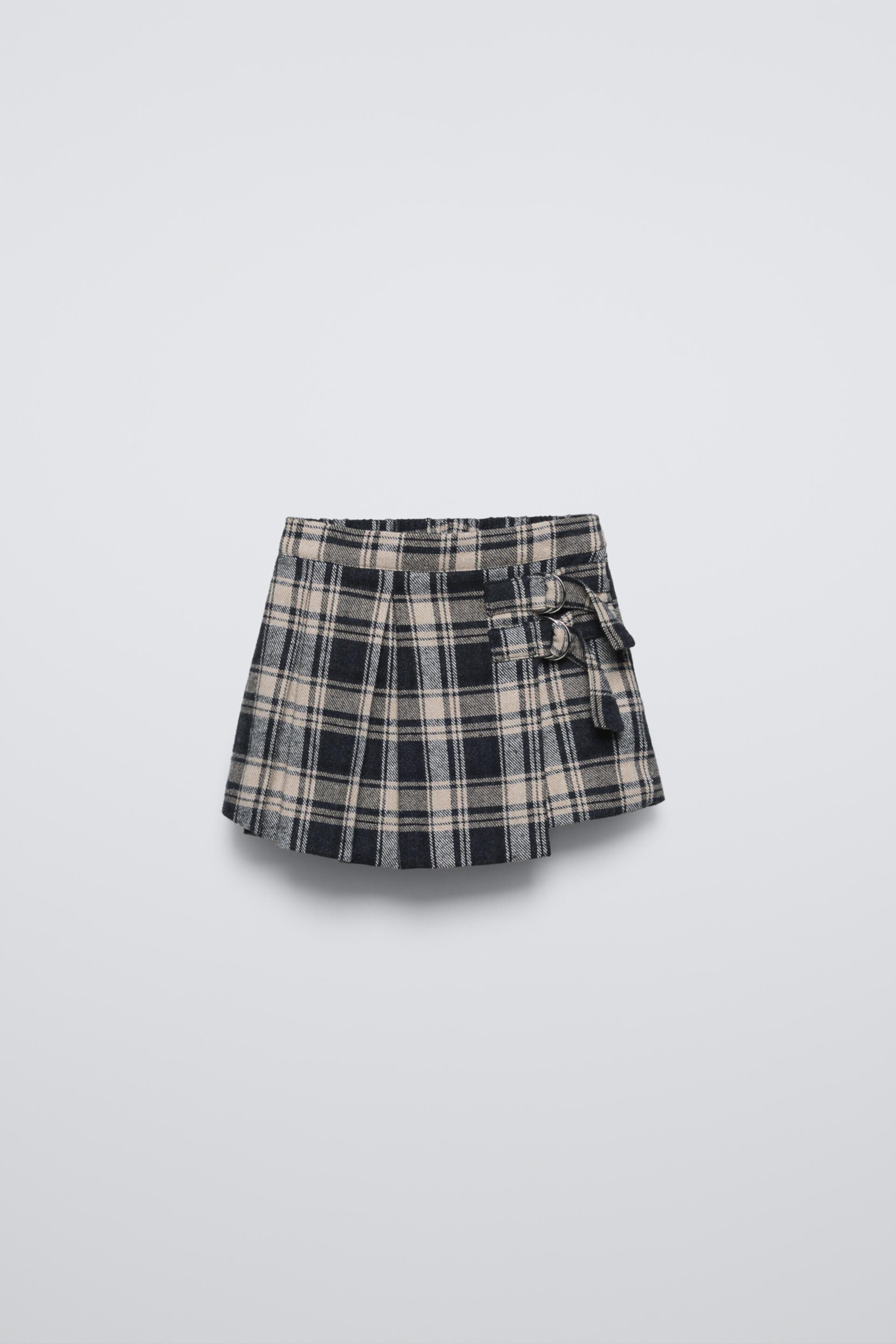 PLAID SKORT ZARA