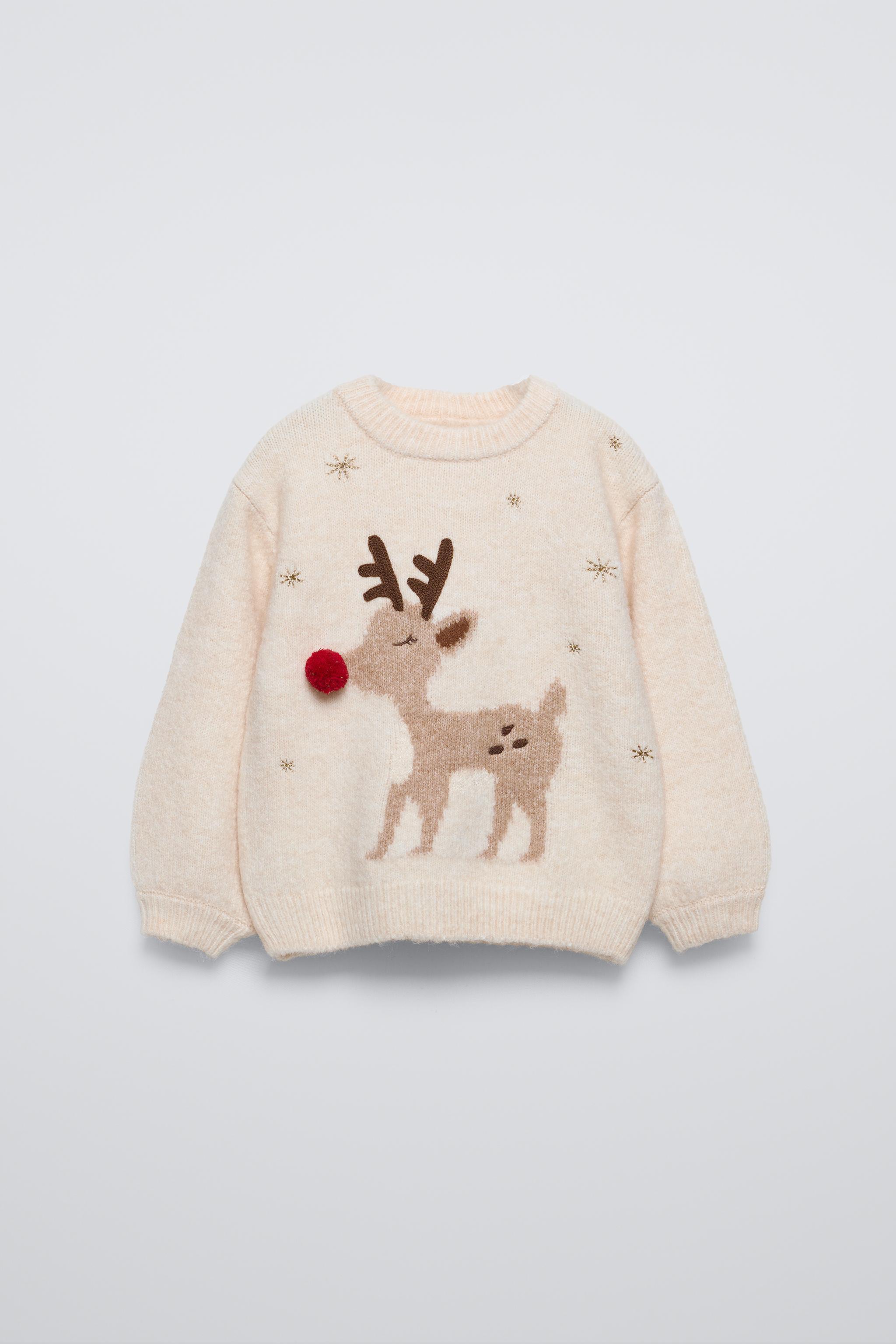 REINDEER KNIT SWEATER ZARA