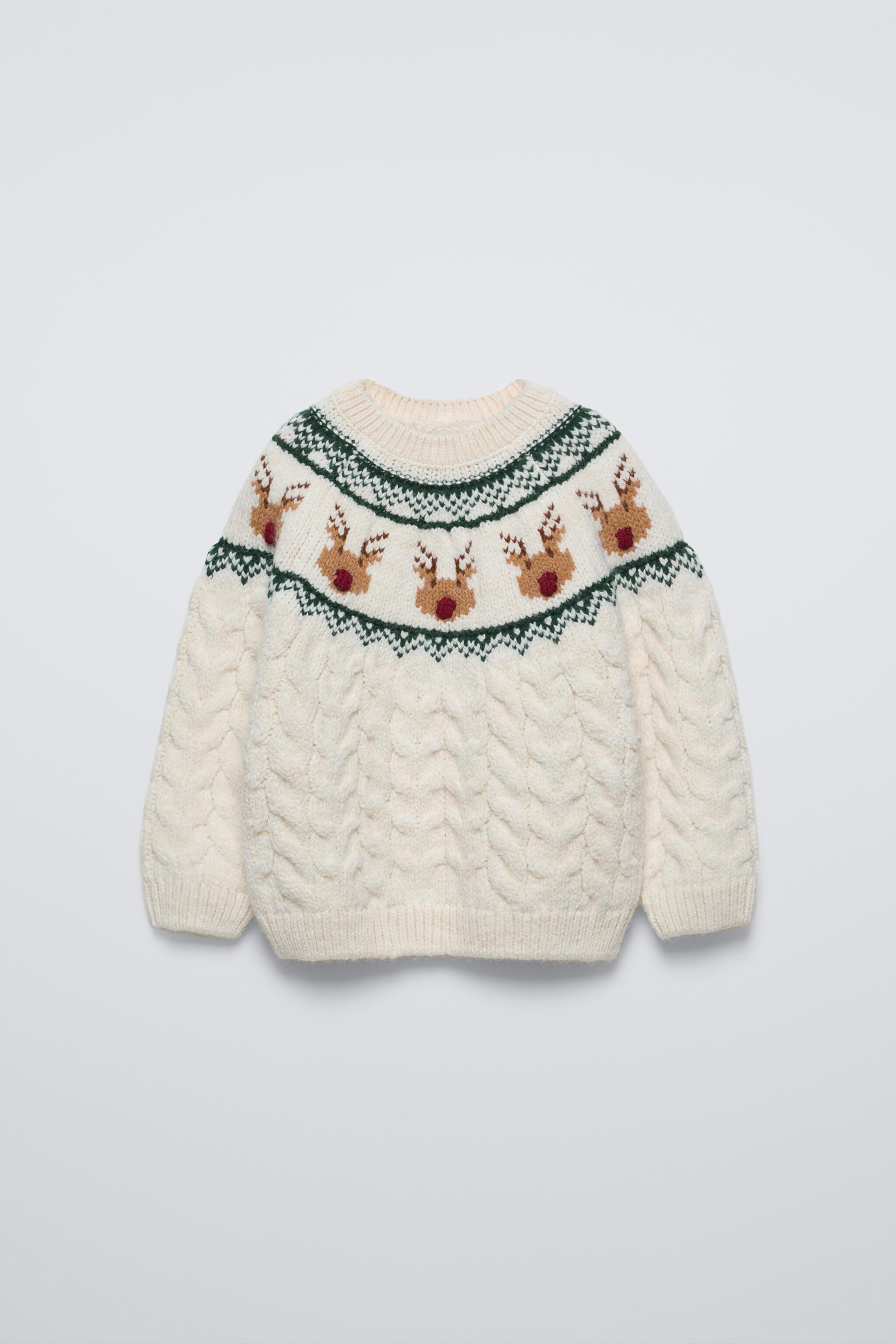 REINDEER KNIT SWEATER ZARA