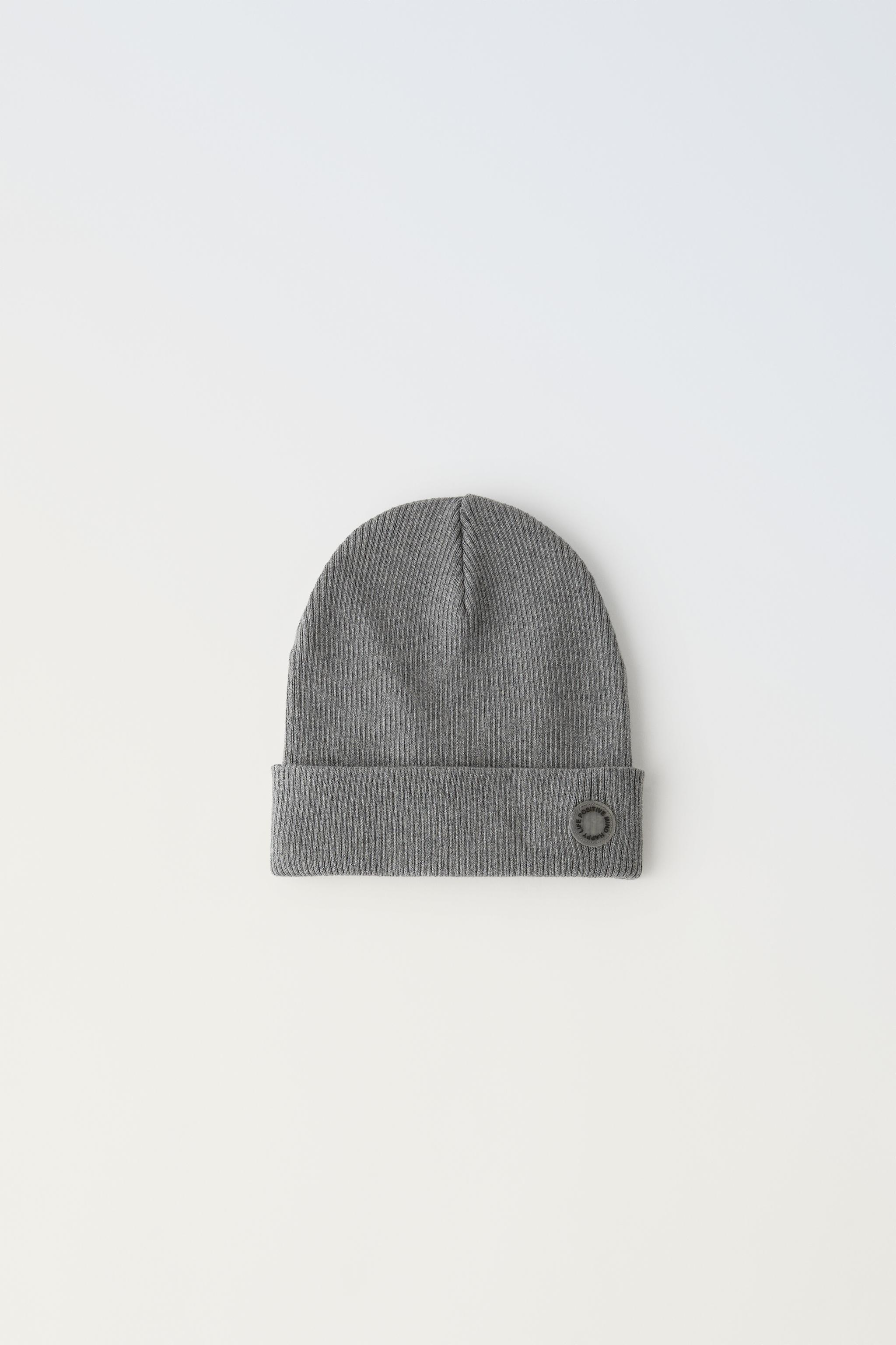 Шапка бини ZARA RIBBED COTTON HAT ZARA