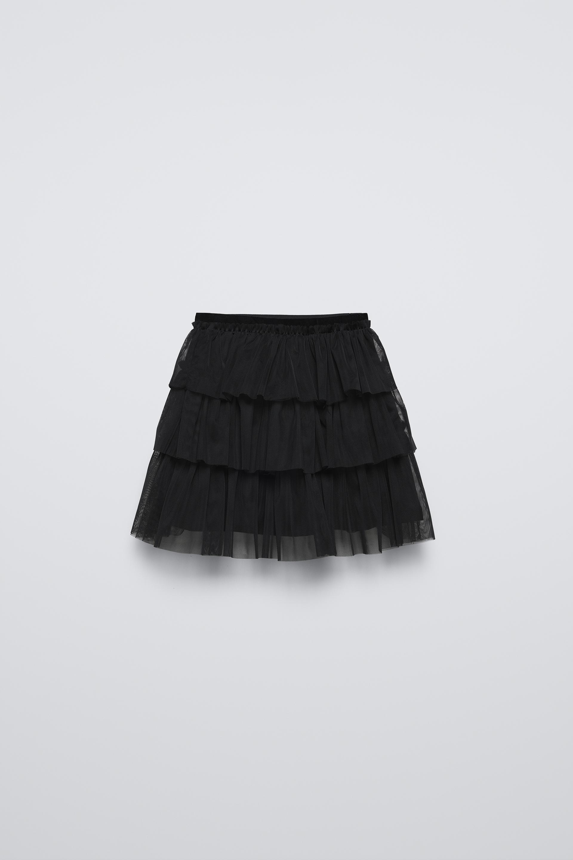 RUFFLED TULLE SKIRT ZARA