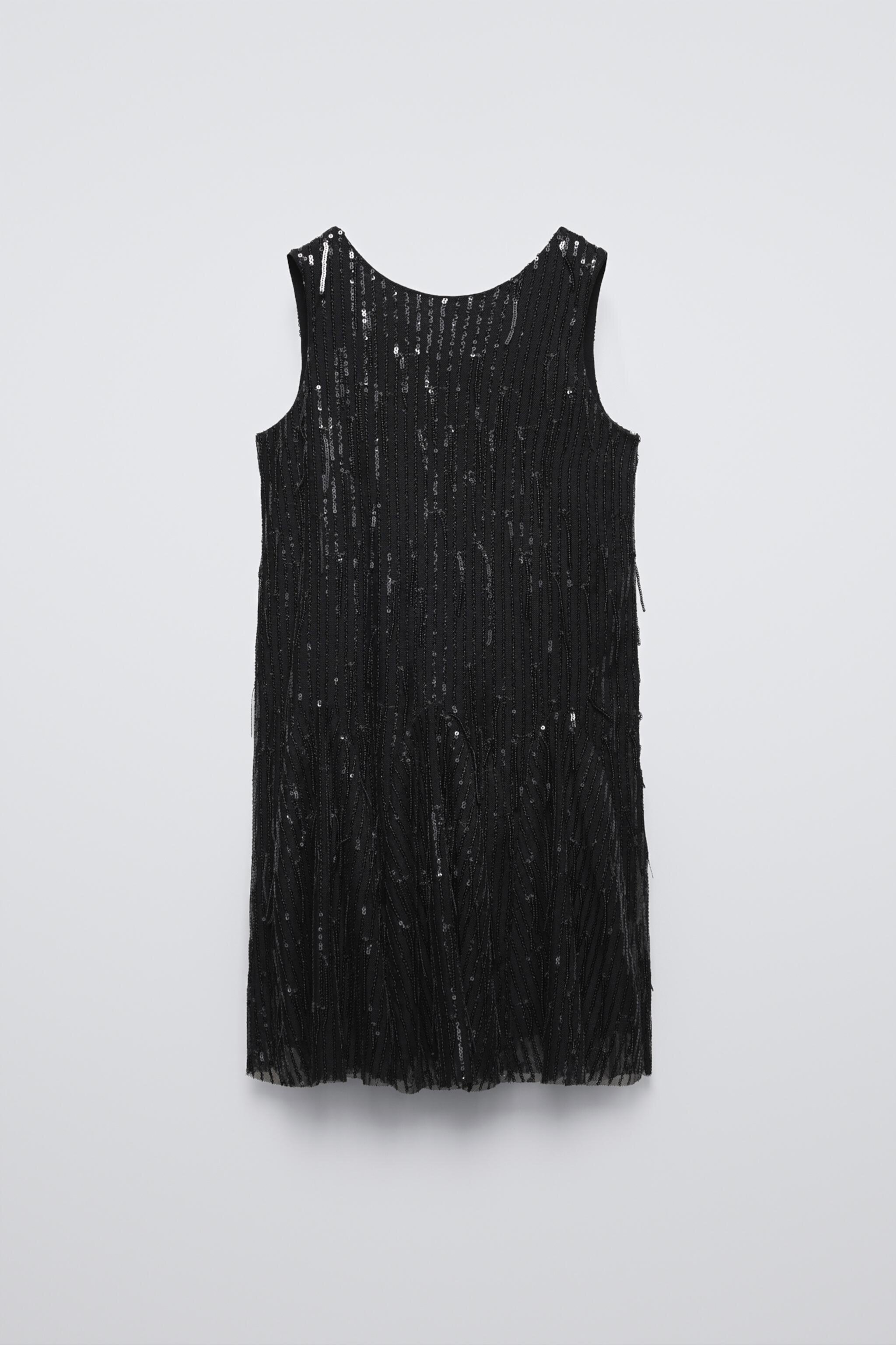 SEQUIN DRESS WITH FRINGE ZARA