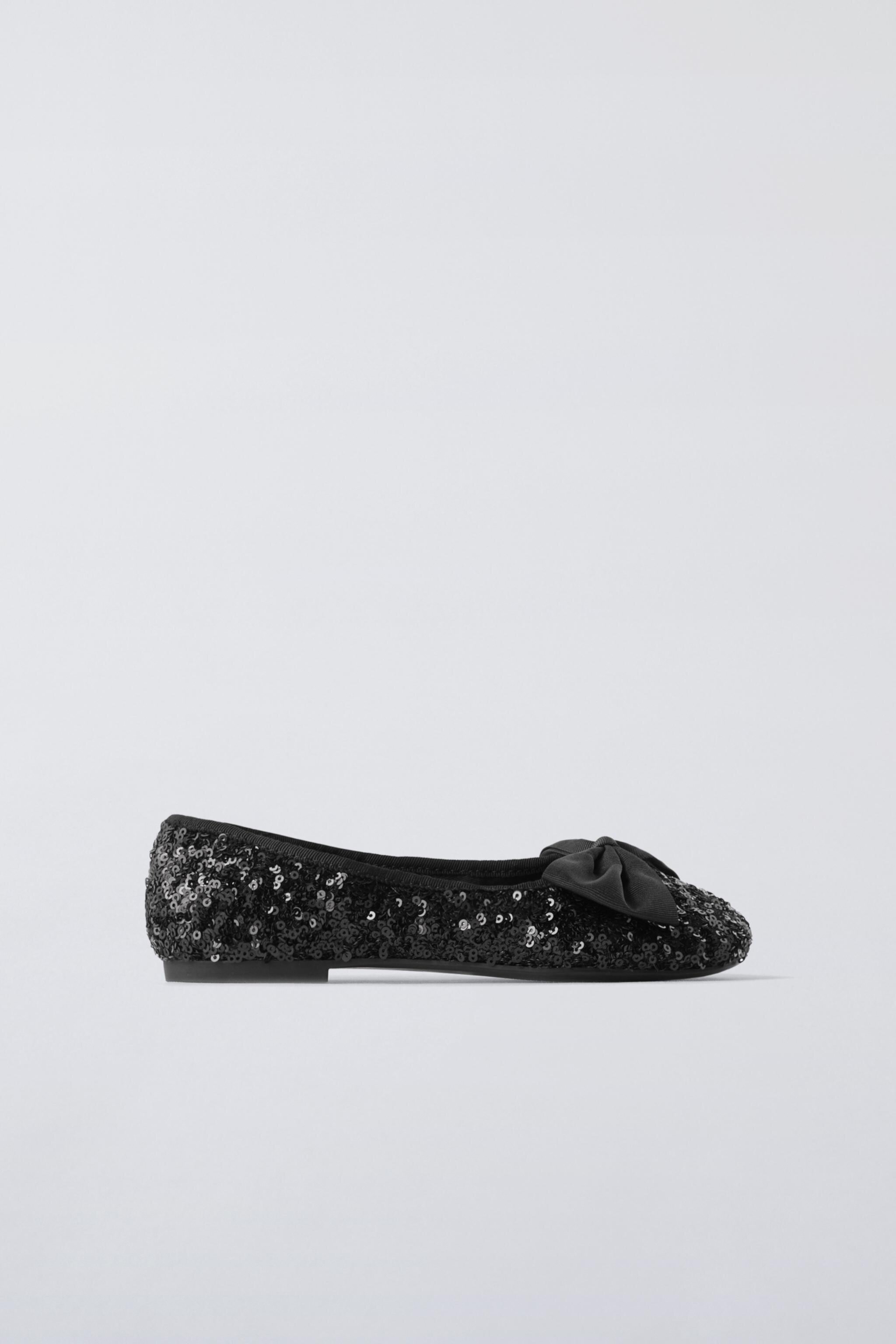  Балетки и туфли на плоской подошве Zara SEQUIN BOW FLATS ZARA