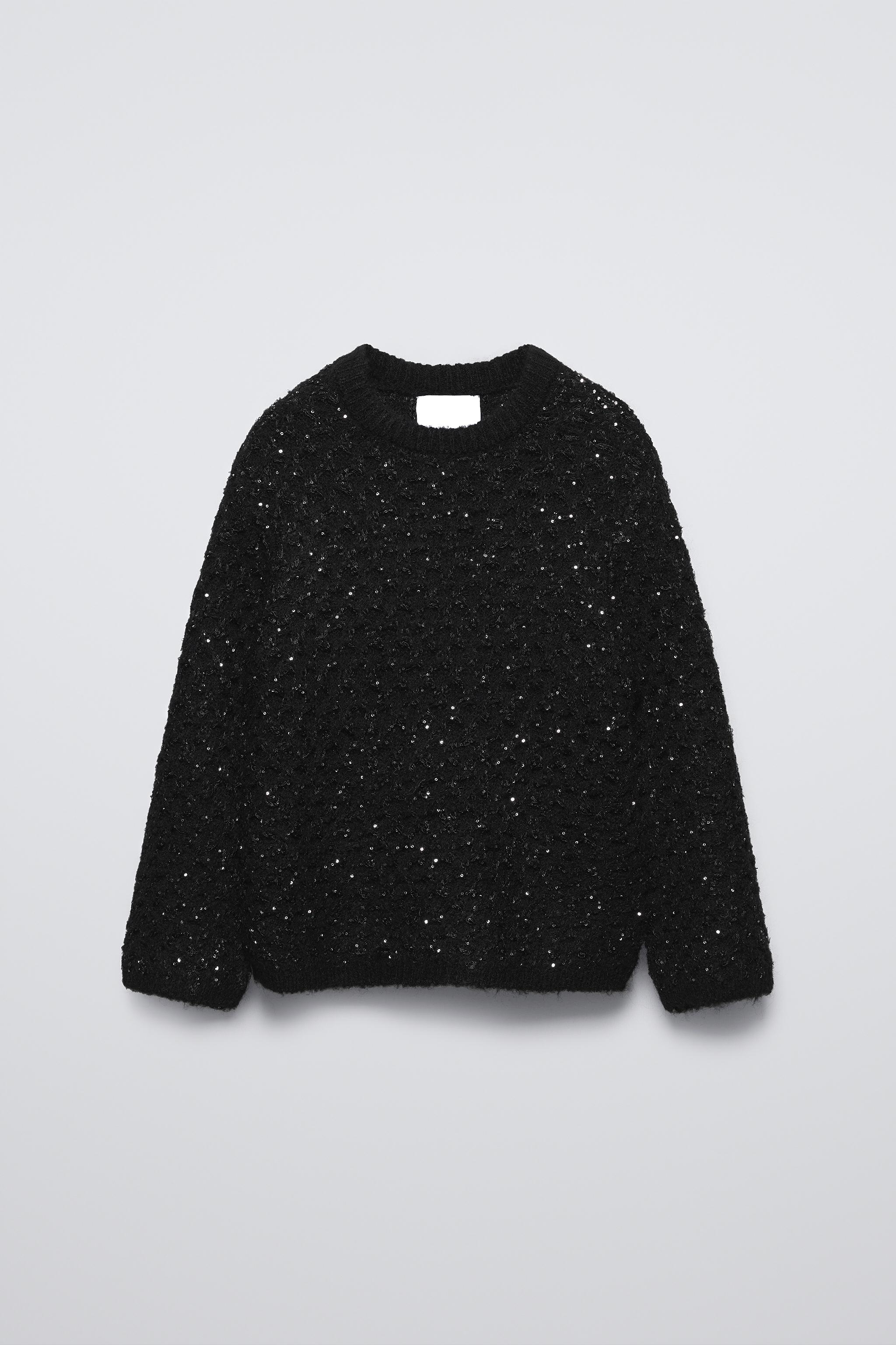 SEQUINED KNIT SWEATER ZARA