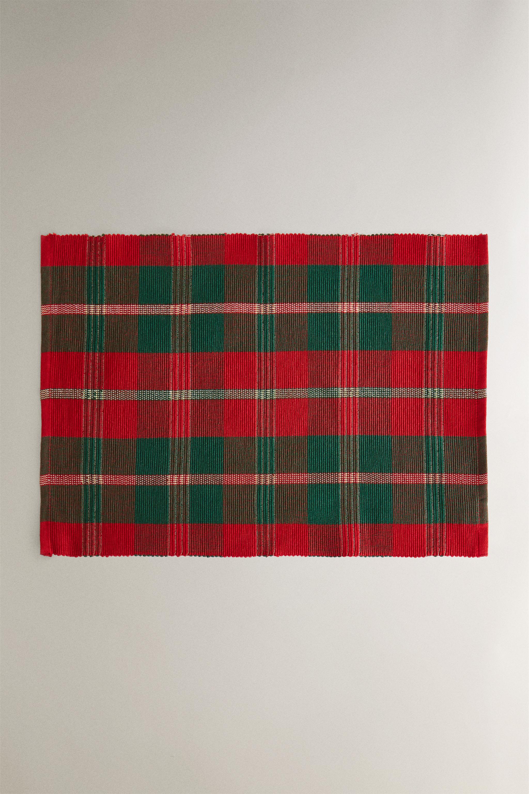 SET OF CHRISTMAS TARTAN CHECK PLACEMATS (SET OF 2) Zara Home