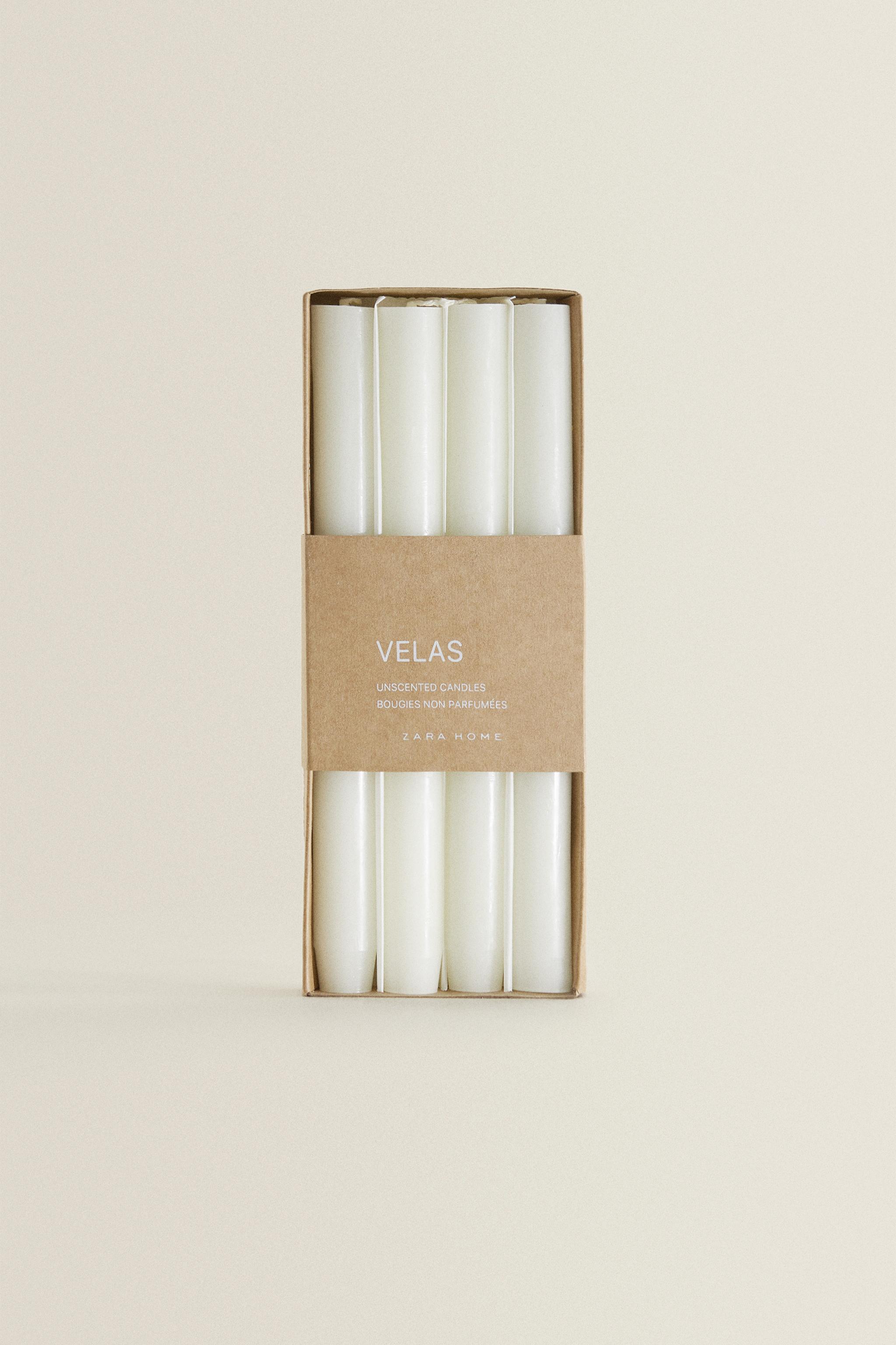 SET OF DECORATIVE CYLINDRICAL LONG CANDLES (SET OF 4) Zara Home