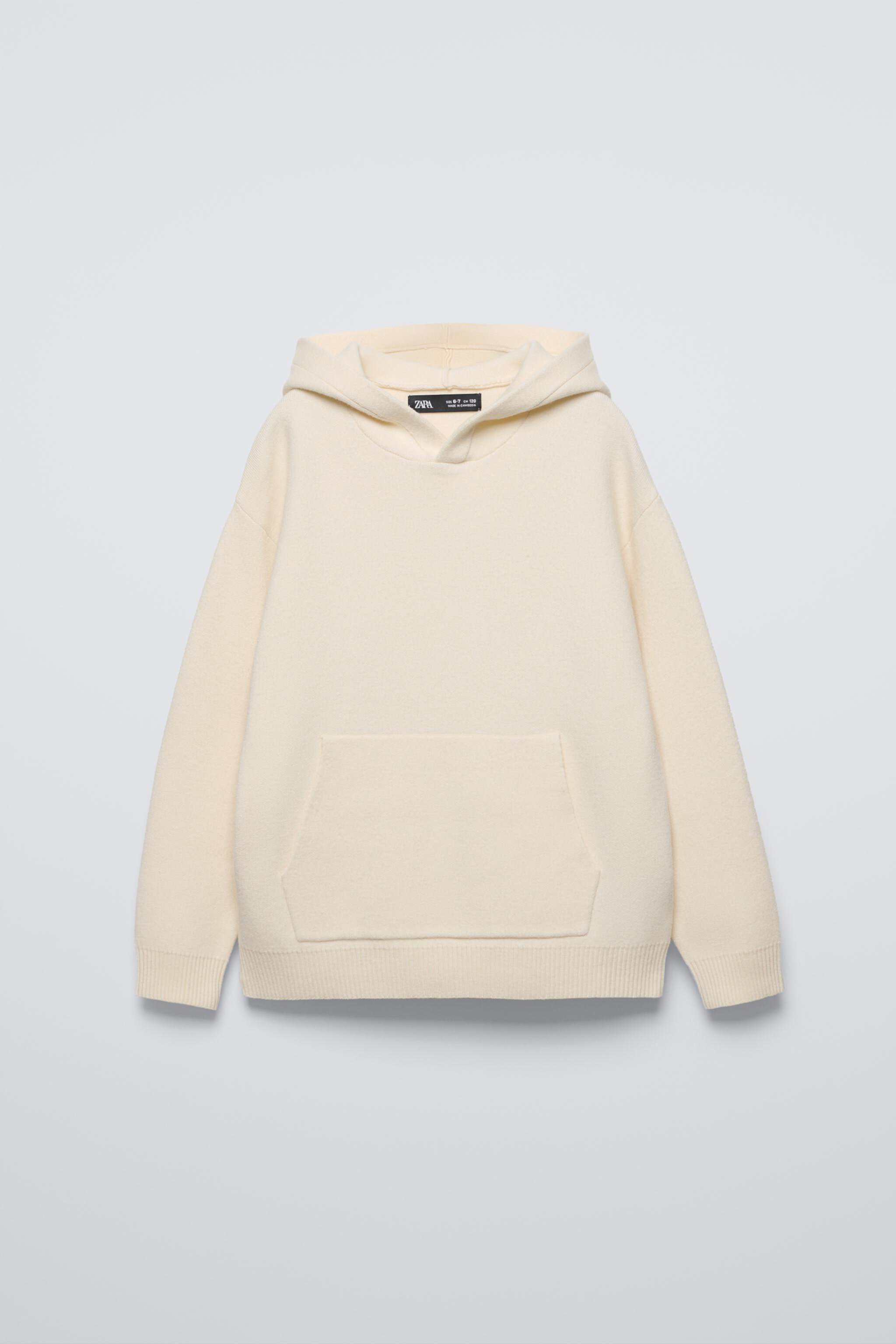 SOFT TOUCH HOODED KNIT SWEATER ZARA