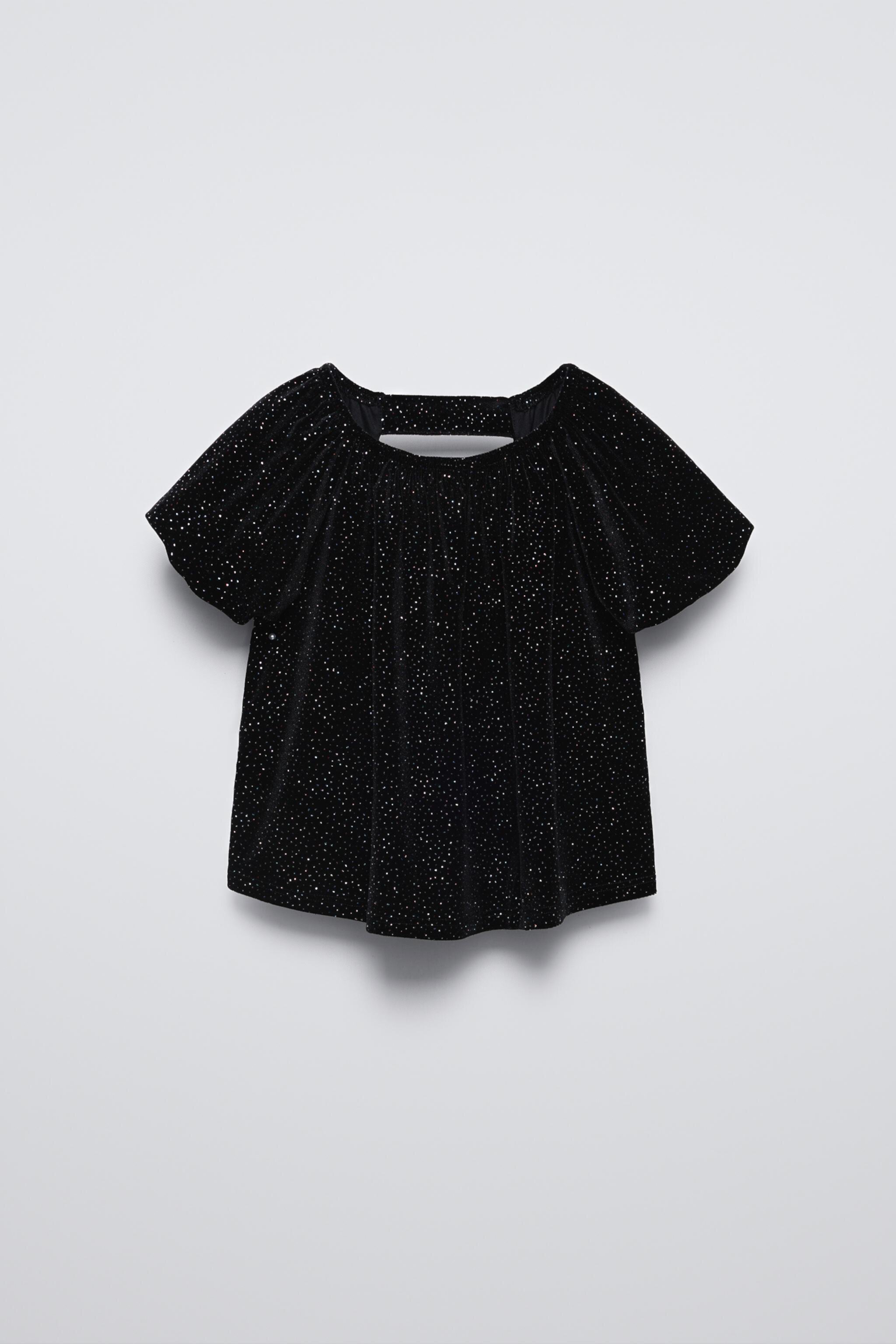 SPARKLY VELVET TOP ZARA