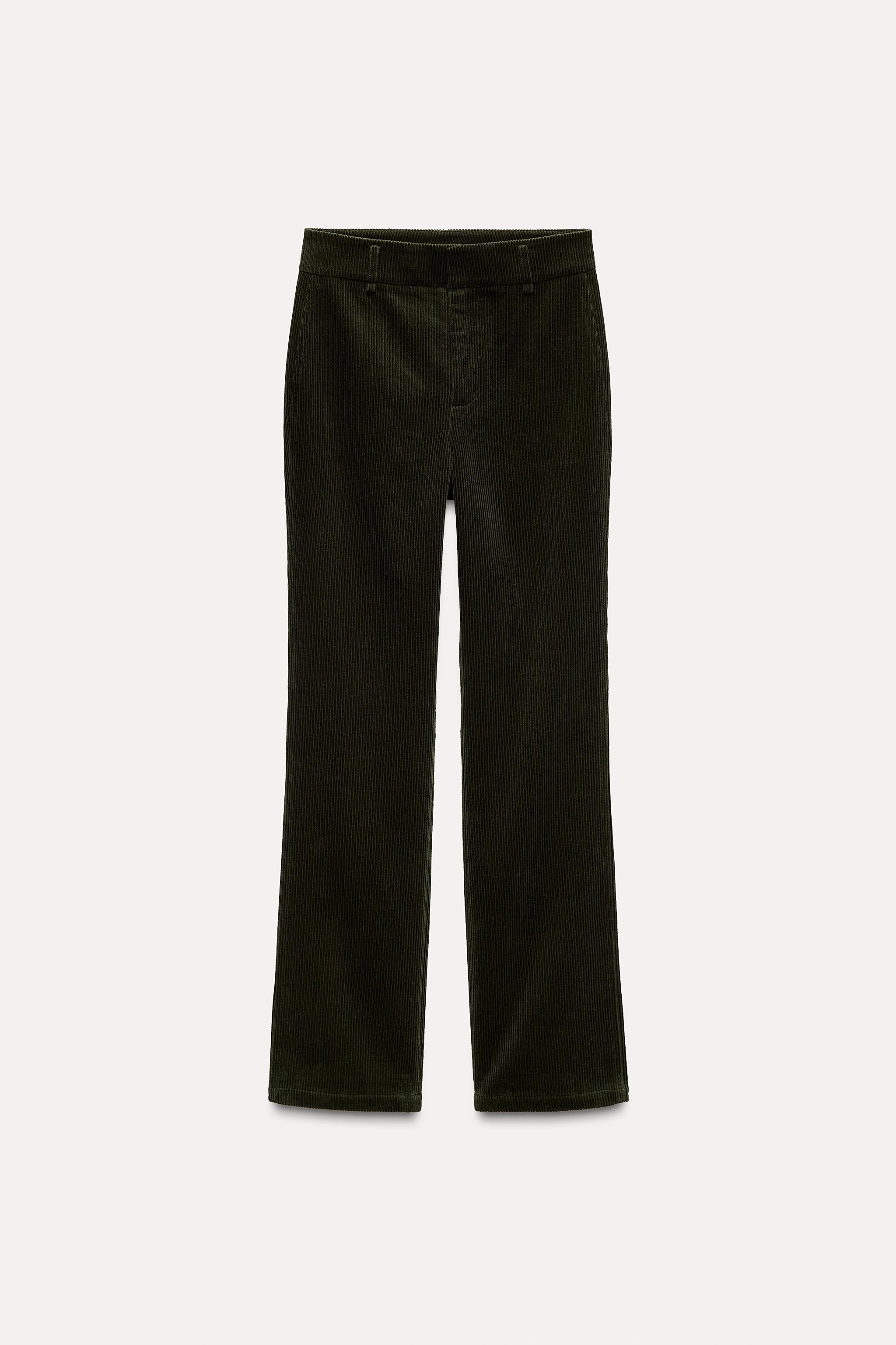 Женские Повседневные брюки Zara STRAIGHT LEG CORDUROY PANTS ZW COLLECTION ZARA