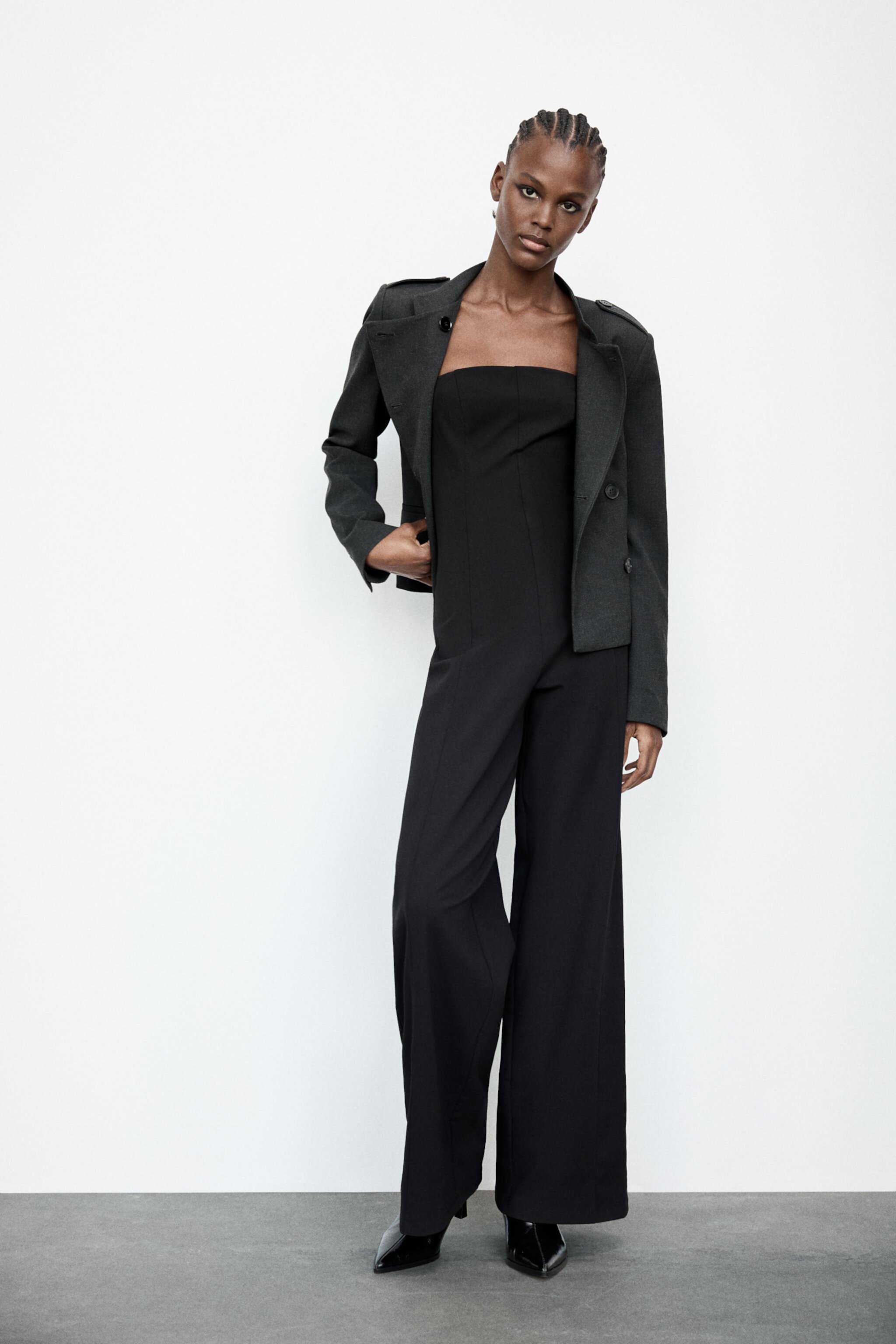 Женский Комбинезон Zara STRAPLESS LONG JUMPSUIT ZARA