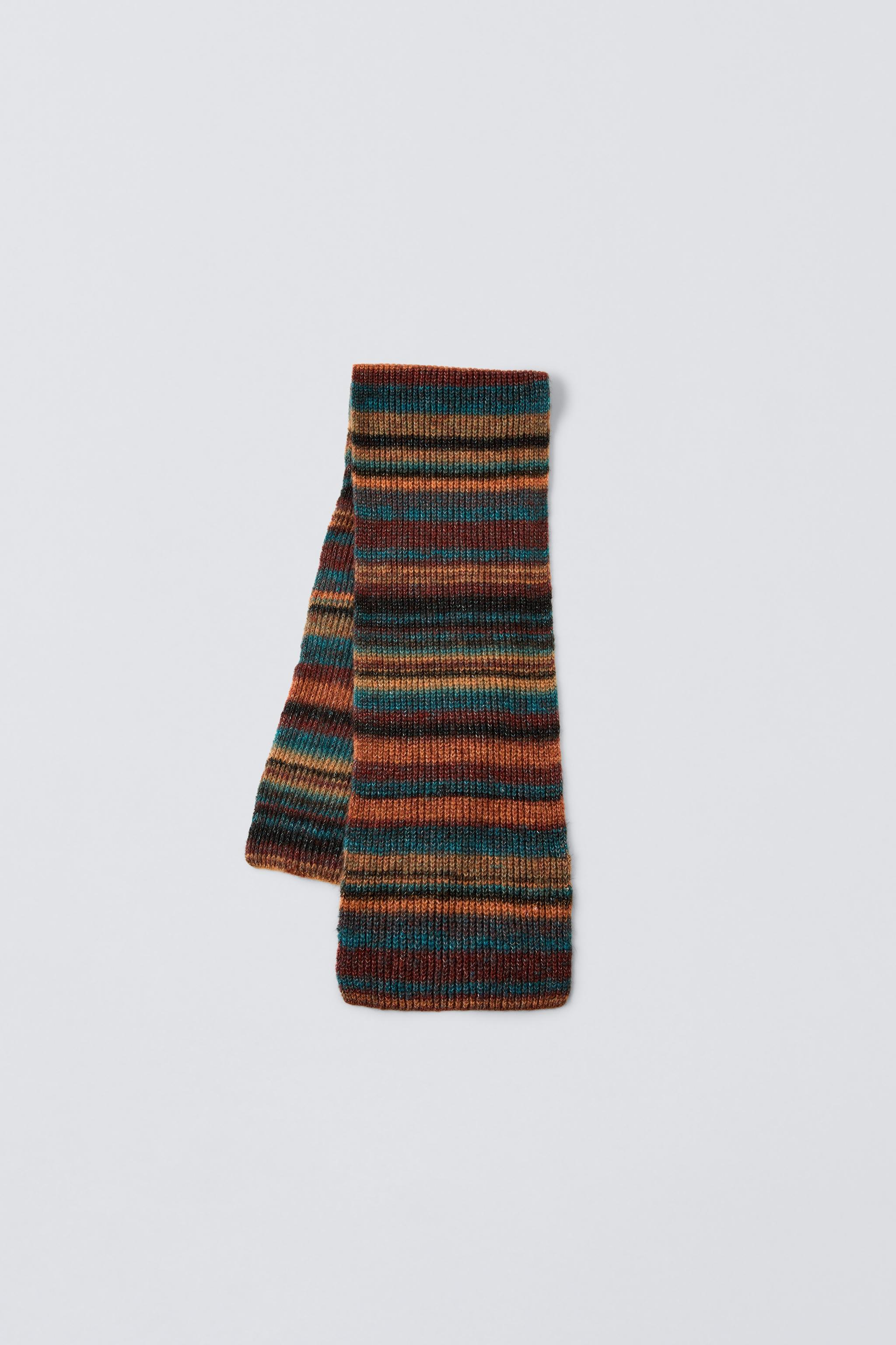 STRIPED KNIT SCARF ZARA