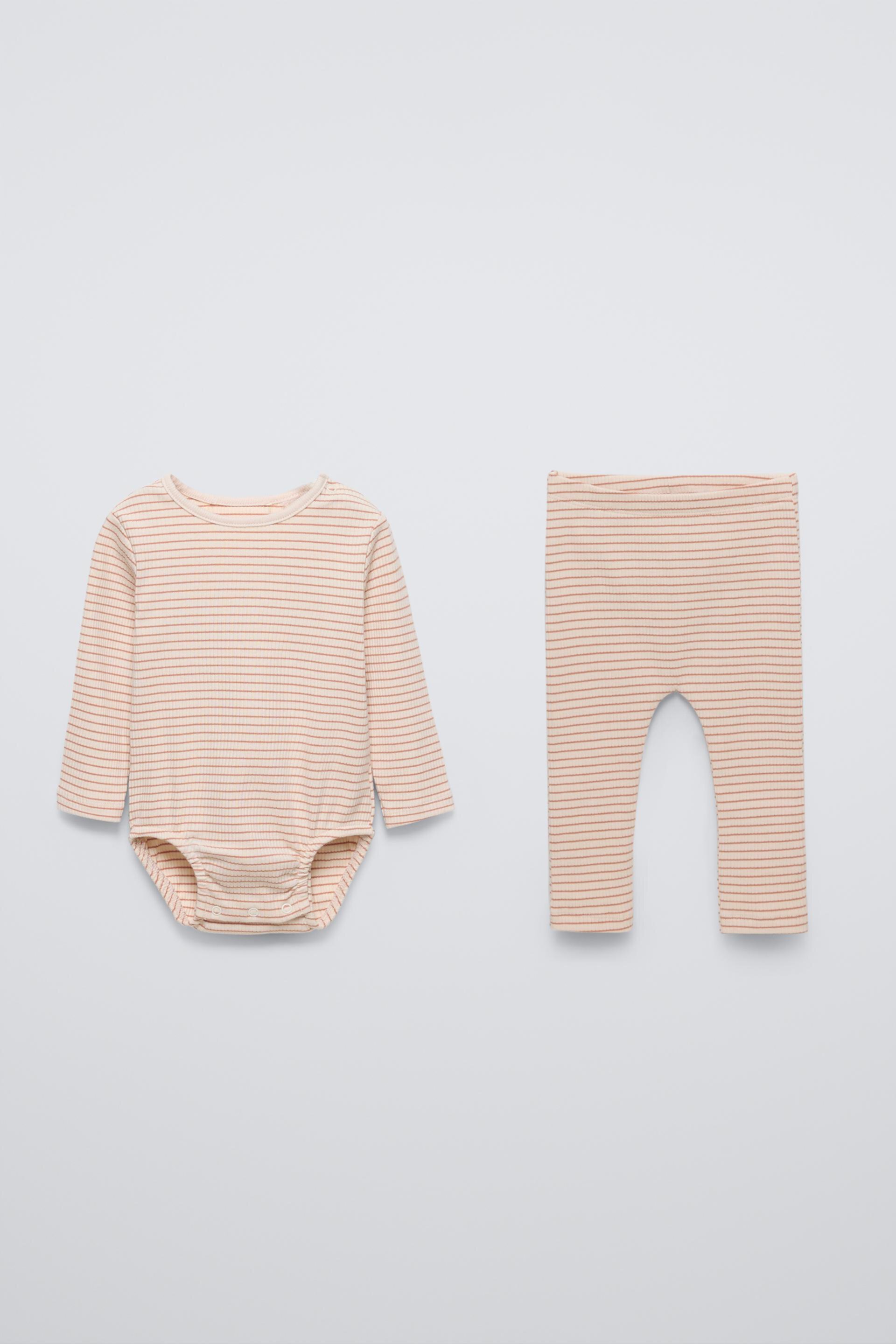 STRIPED RIBBED BODYSUIT AND LEGGINGS PACK ZARA