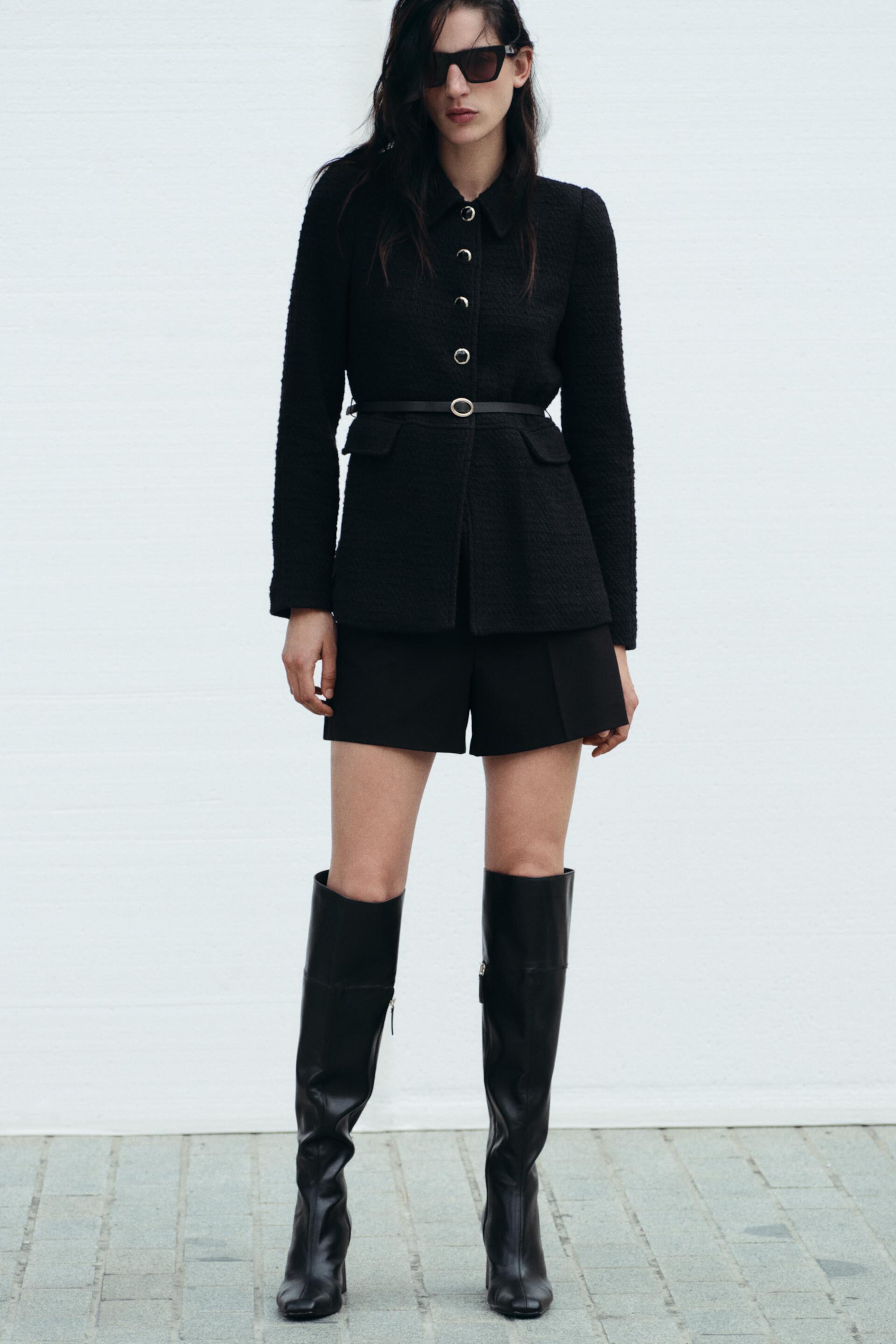 Женская Куртка ZARA STRUCTURED BELTED JACKET ZARA