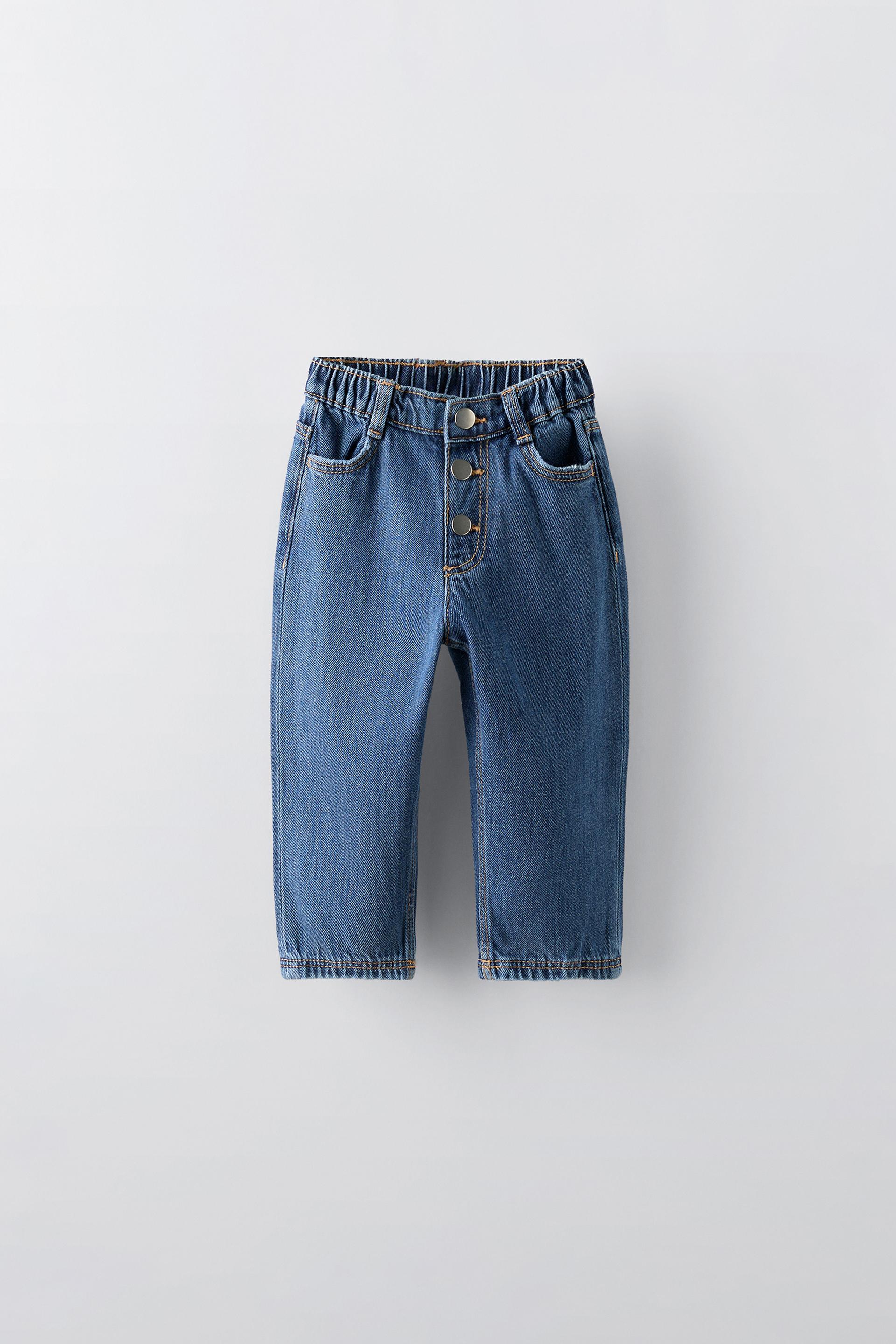 TAPERED BUTTON JEANS ZARA