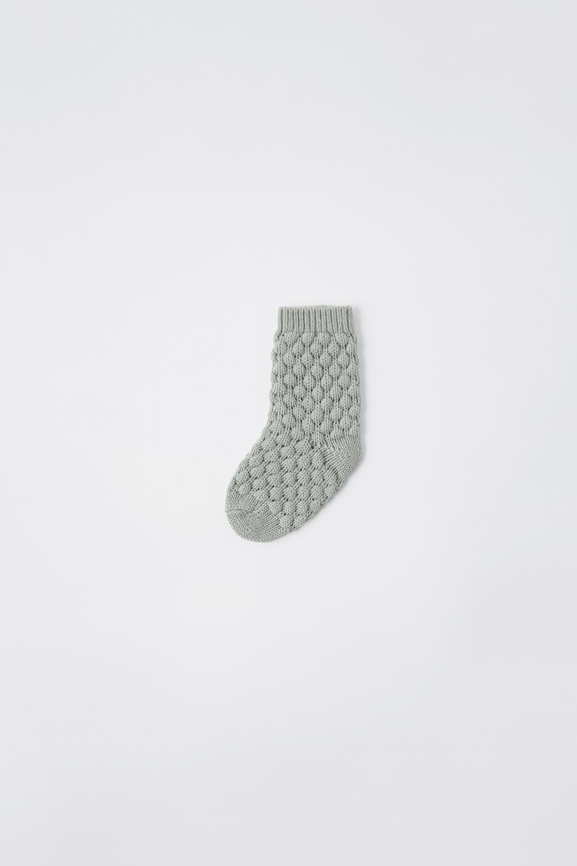 TEXTURED WOOL BLEND SOCKS ZARA